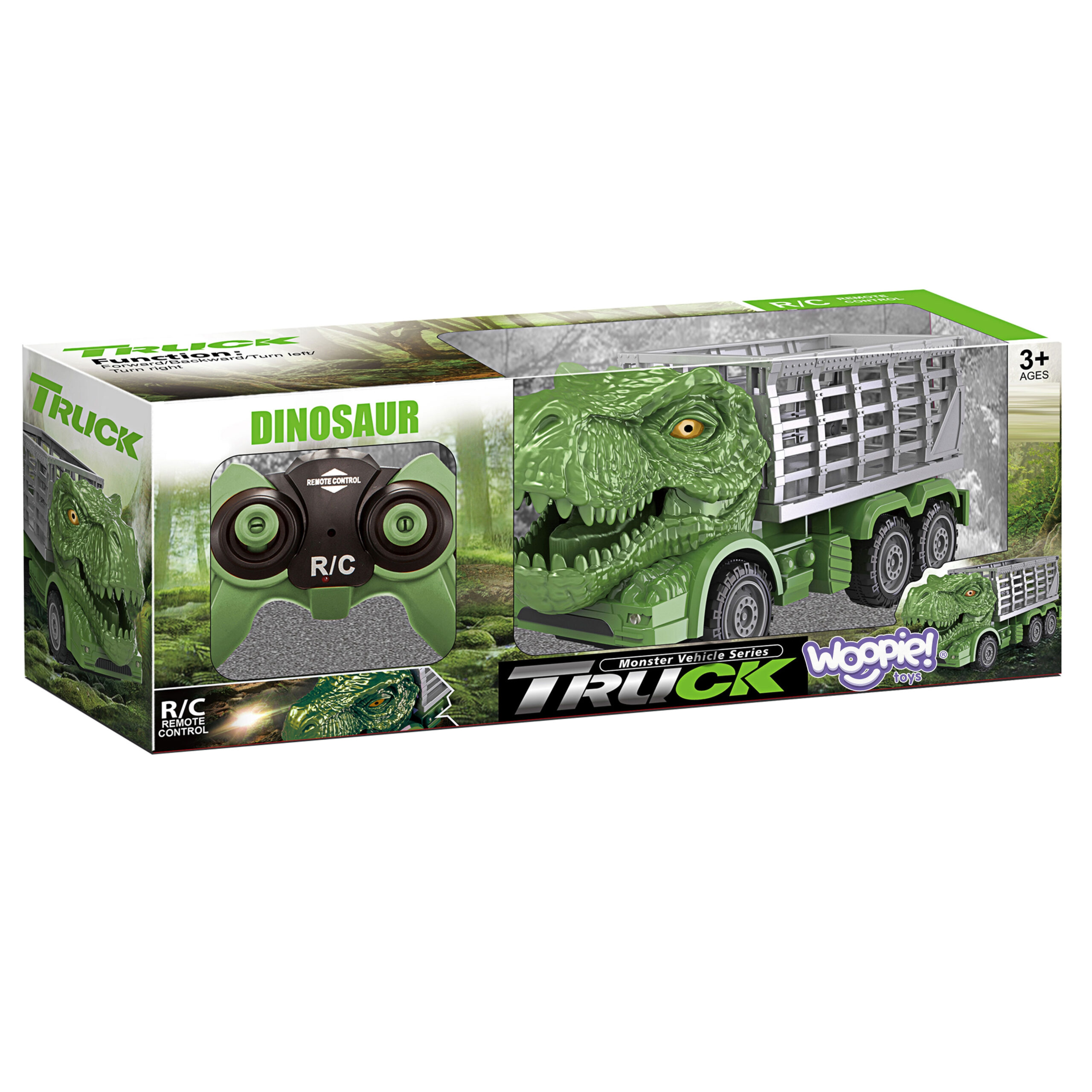 WOOPIE Remote Controlled RC Car Dinosaur Green + Figure - Slika 6
