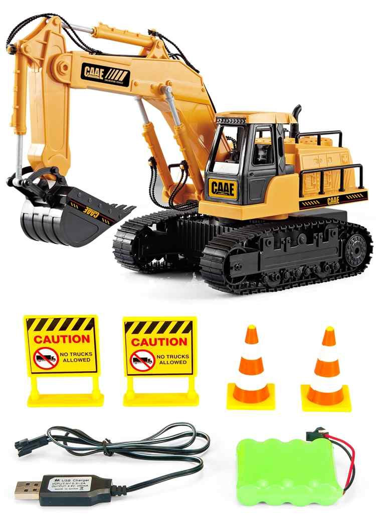 WOOPIE Large Remote Controlled Excavator on Tracks 7 Functions Sound + Acc. - Slika 7