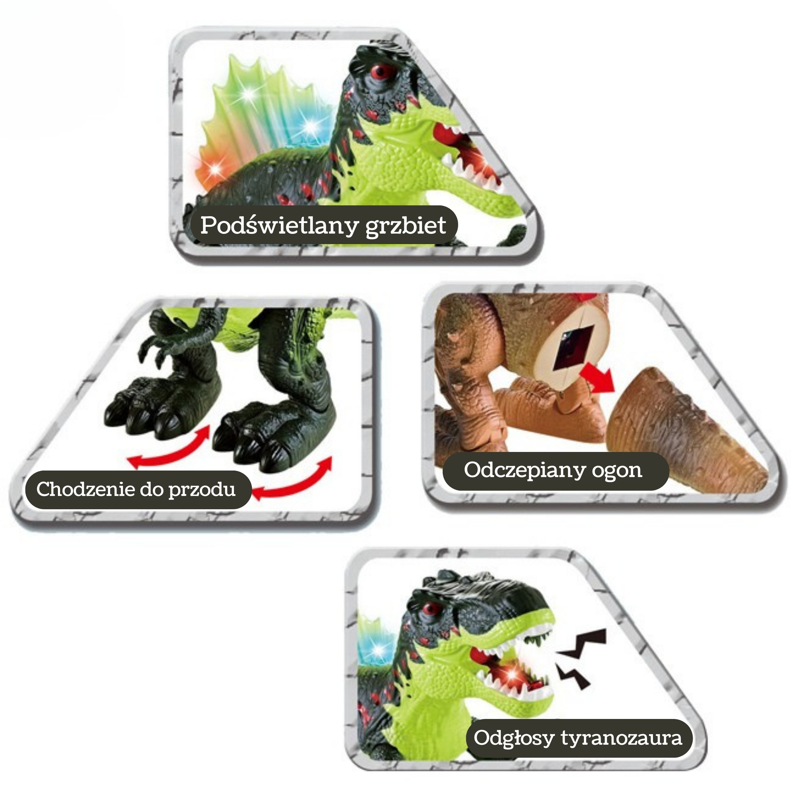 WOOPIE Walking Tyrannosaurus Rex Dinosaur Light and Sound Effects - Slika 4