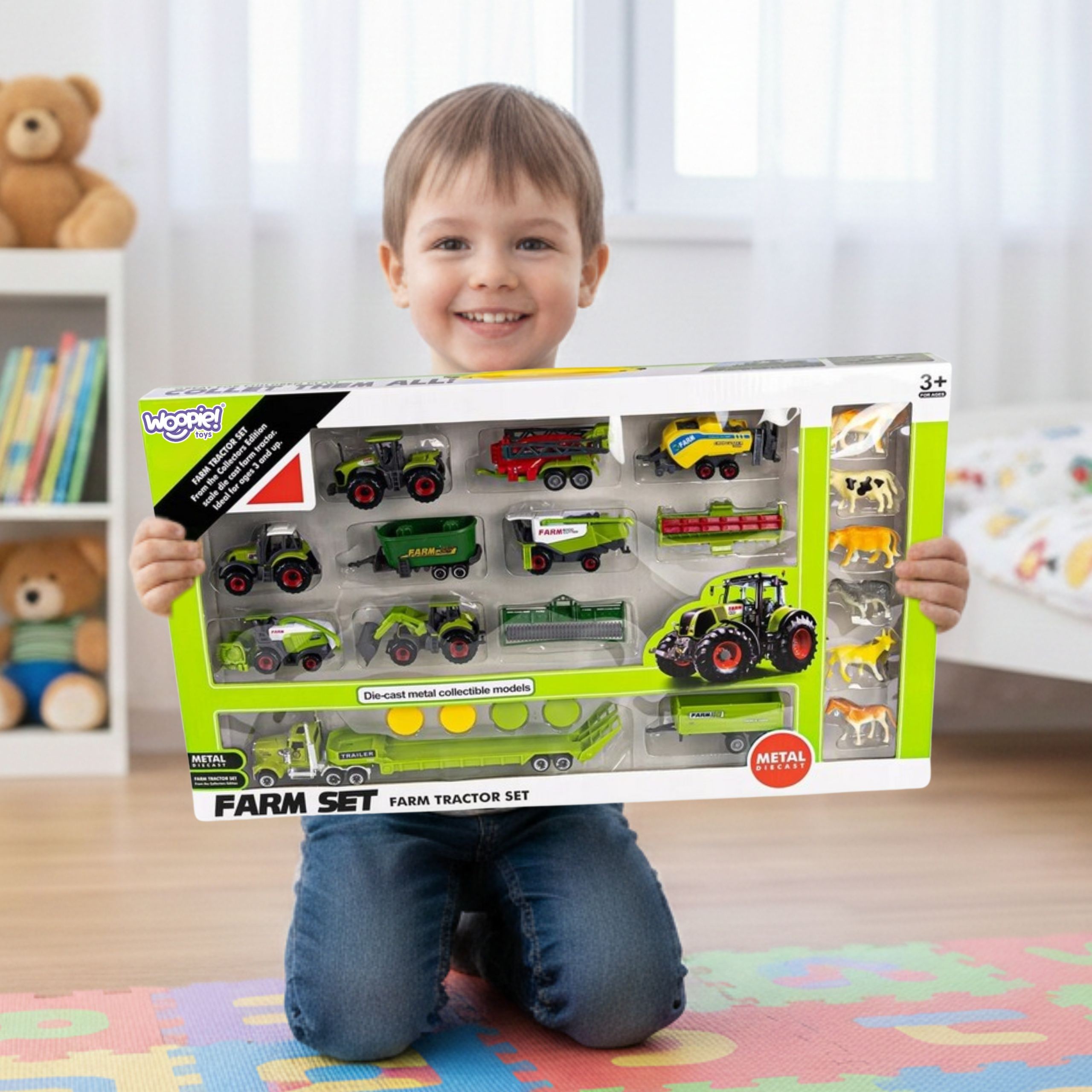 WOOPIE Set of Tractors and Agricultural Machines with Animals - Slika 3