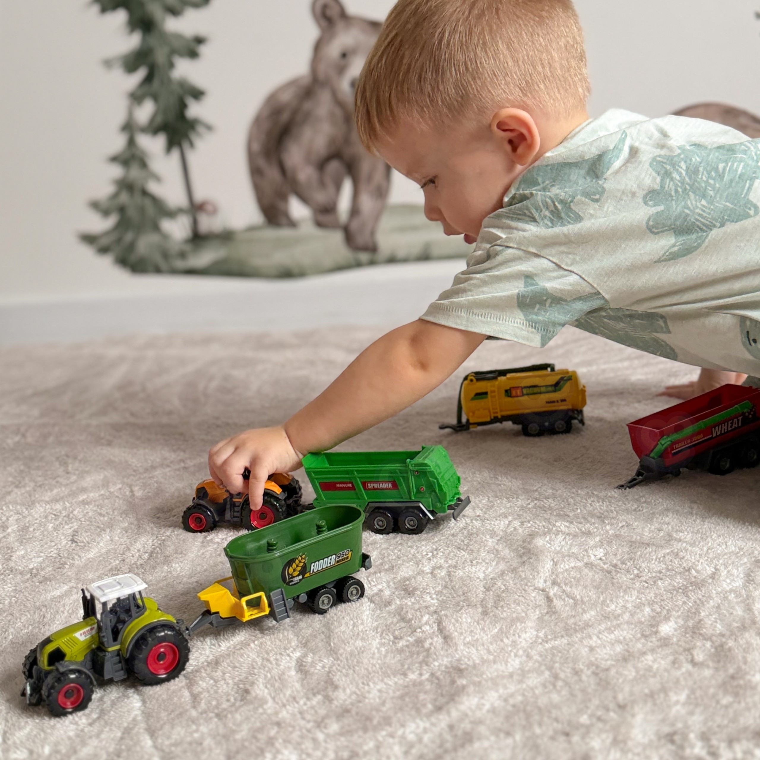 WOOPIE Mini Farmer Set Tractors with Trailers - Slika 3