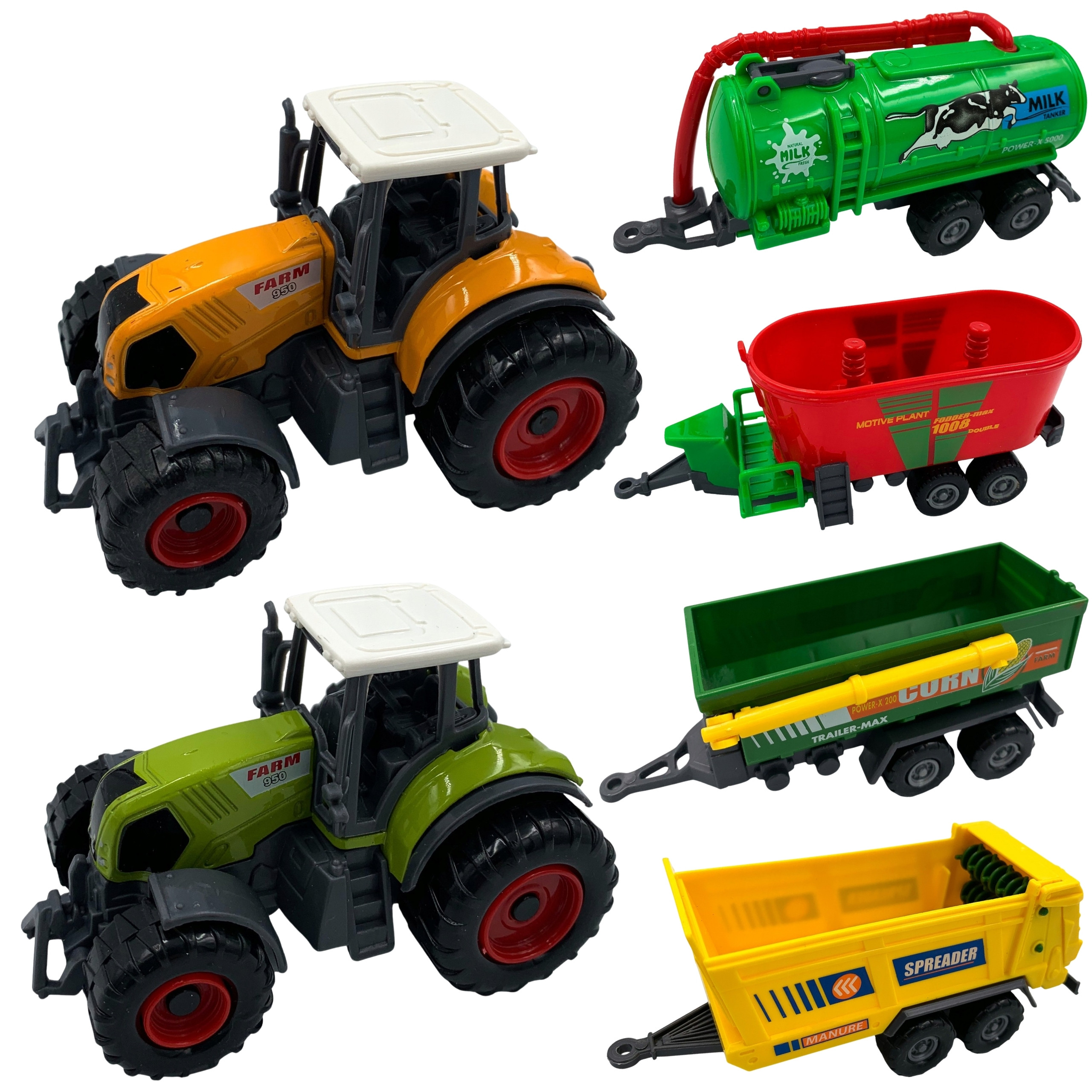 WOOPIE Mini Farmer Set Tractors with Trailers - Slika 6