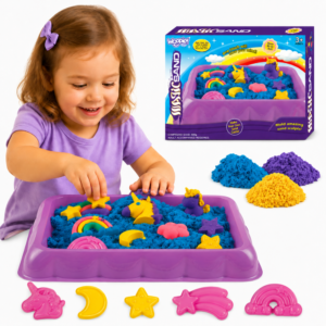 WOOPIE Kinetic Sand 0.6 kg Unicorn Table with Molds Set