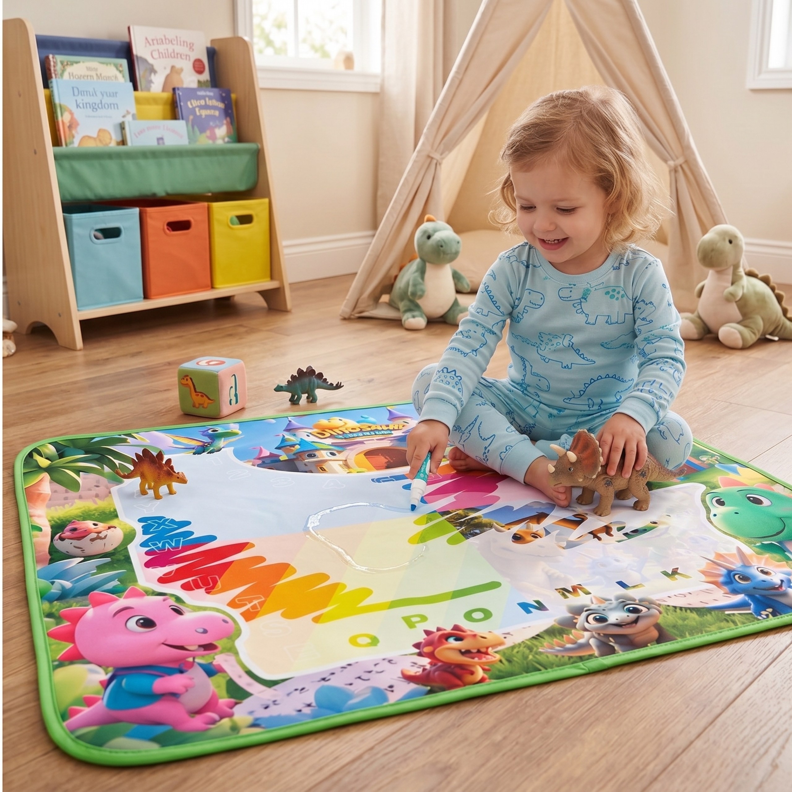 WOOPIE Water Painting Mat for Kids with Dinosaurs + Accessories - Slika 3