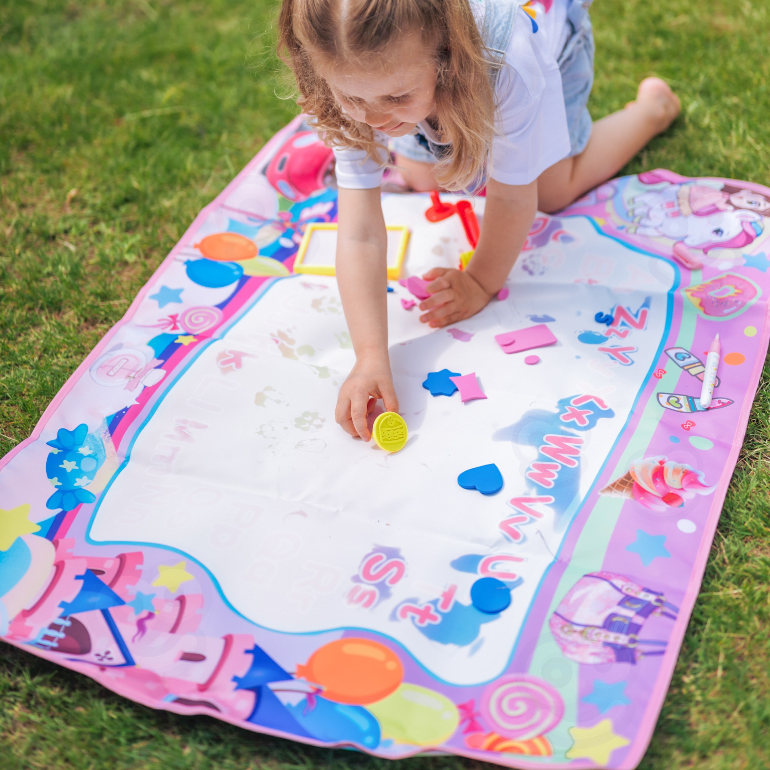 WOOPIE Water Painting Mat 2 in 1 XXL 100x70cm Glows in the Dark - Slika 7