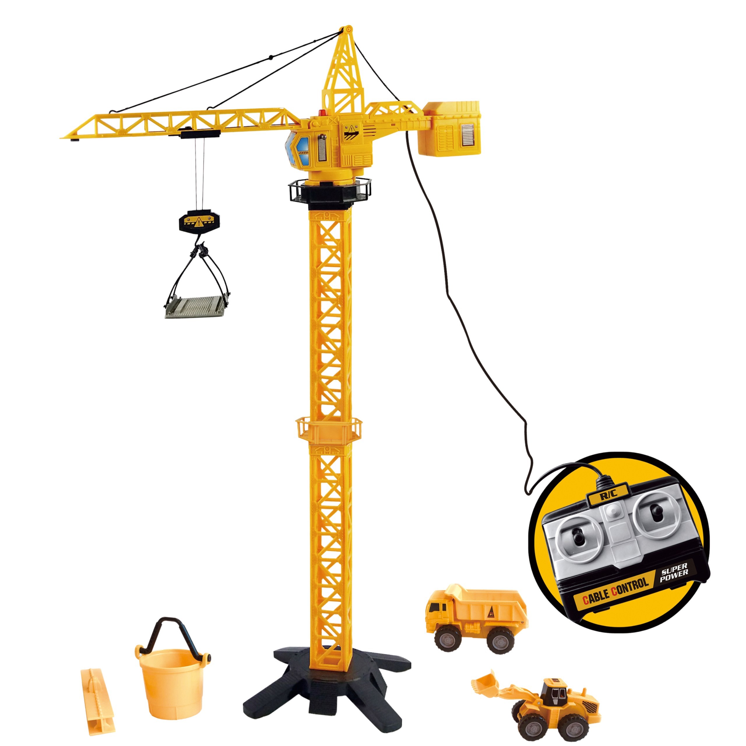 WOOPIE Remote Controlled Crane 103cm R/C Truck Excavator + 4 Accs. - Slika 7