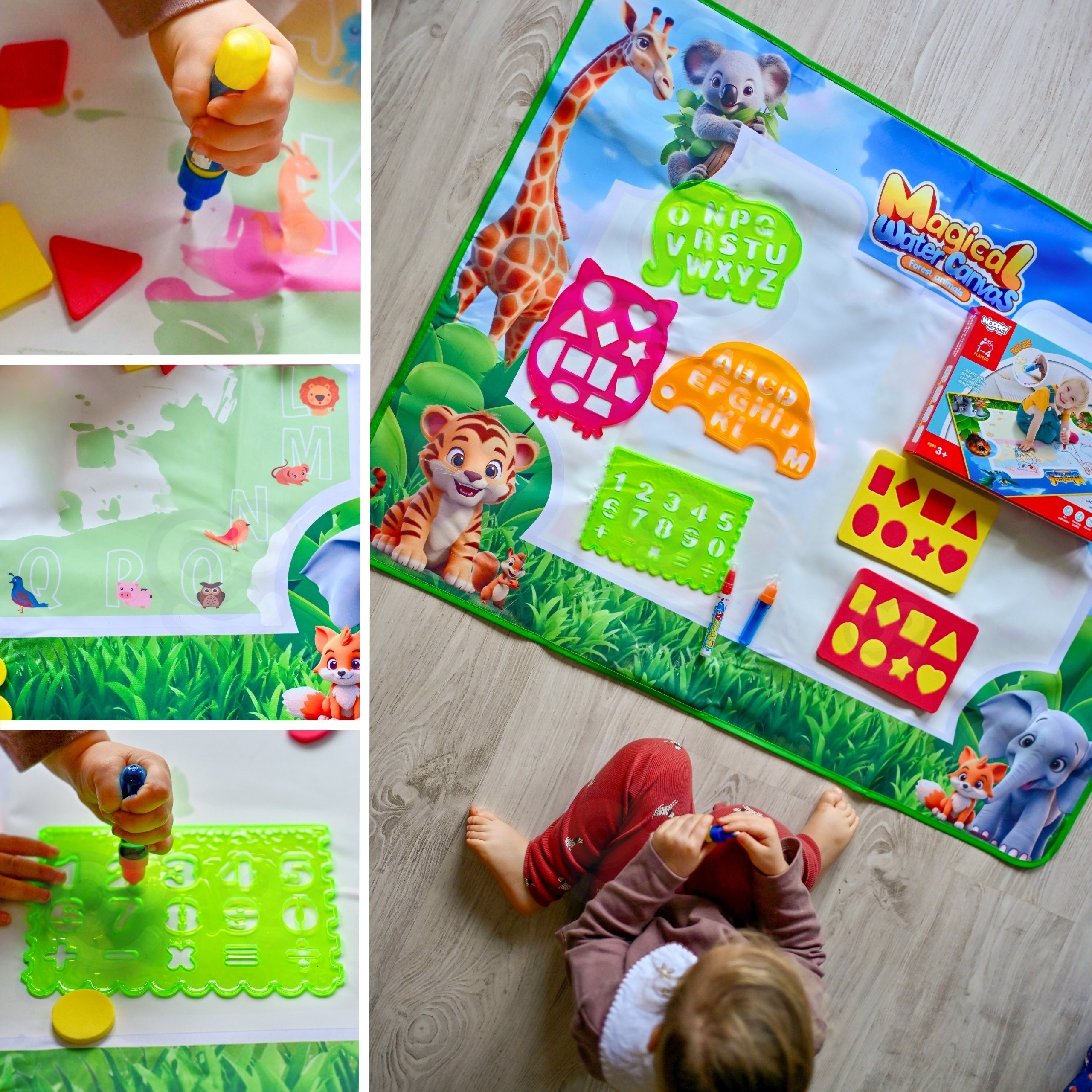 WOOPIE Safari Water Painting Mat Letters and Numbers - Slika 4