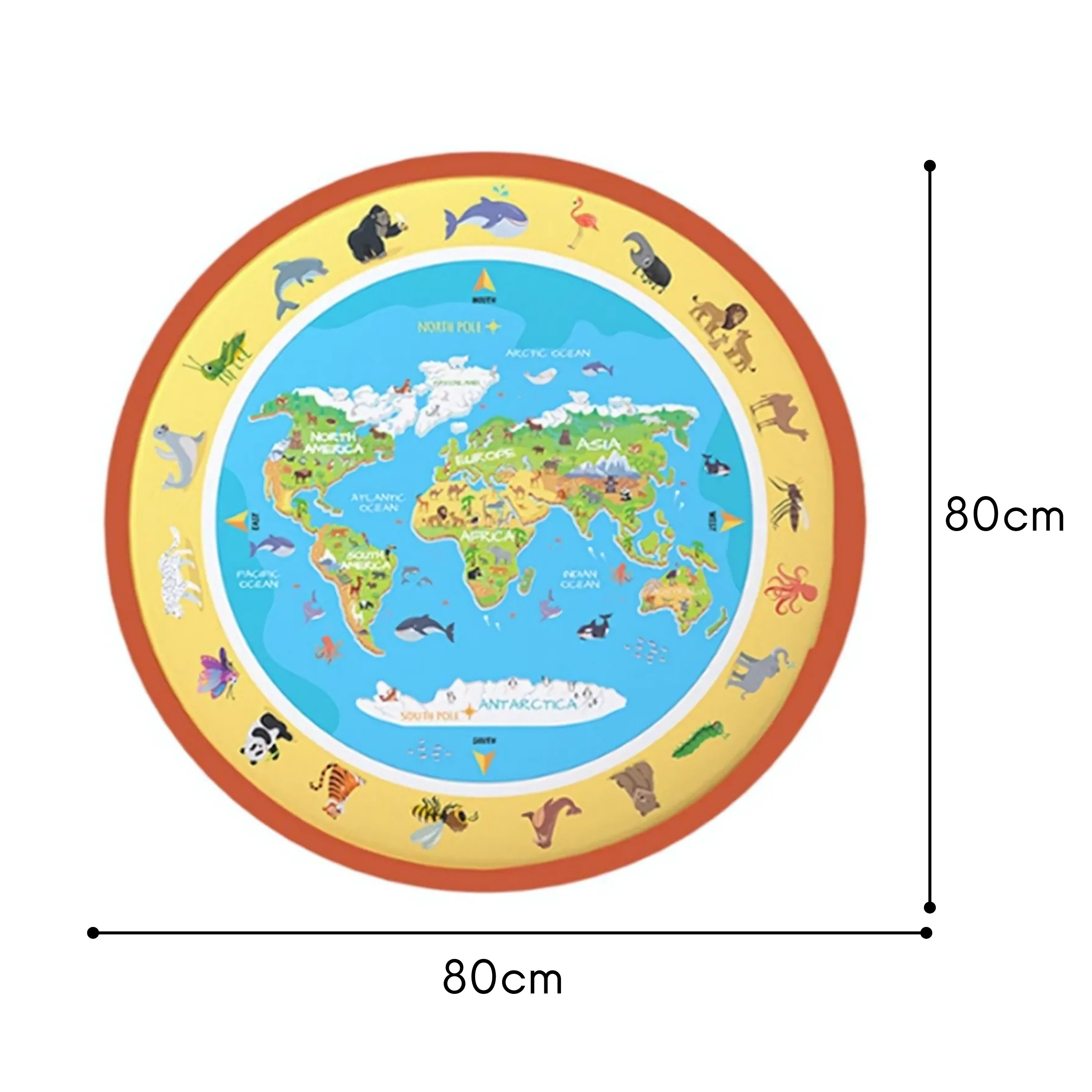 WOOPIE Magic Water Painting Mat Round ZOO 23 pcs. - Slika 5