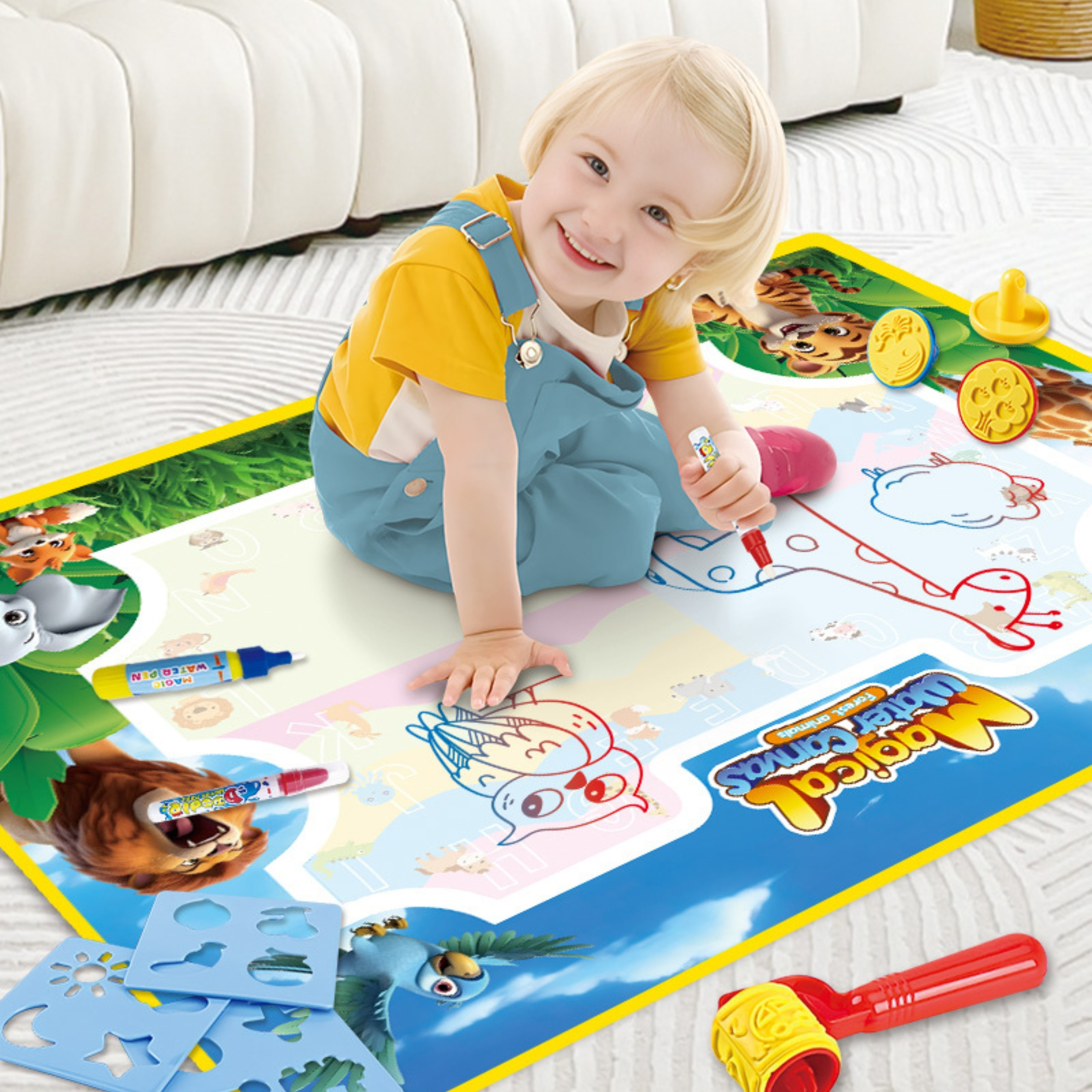 WOOPIE Safari Water Painting Mat Letters and Numbers - Slika 5