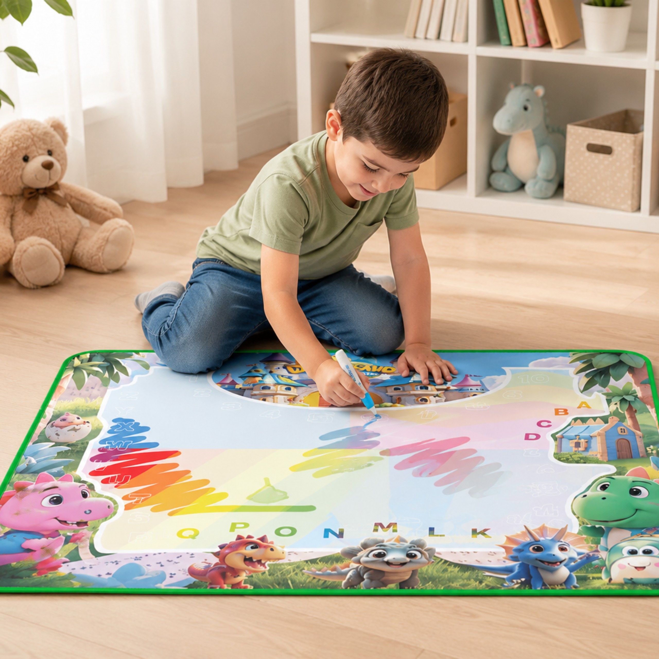 WOOPIE Water Painting Mat for Kids with Dinosaurs + Accessories - Slika 5
