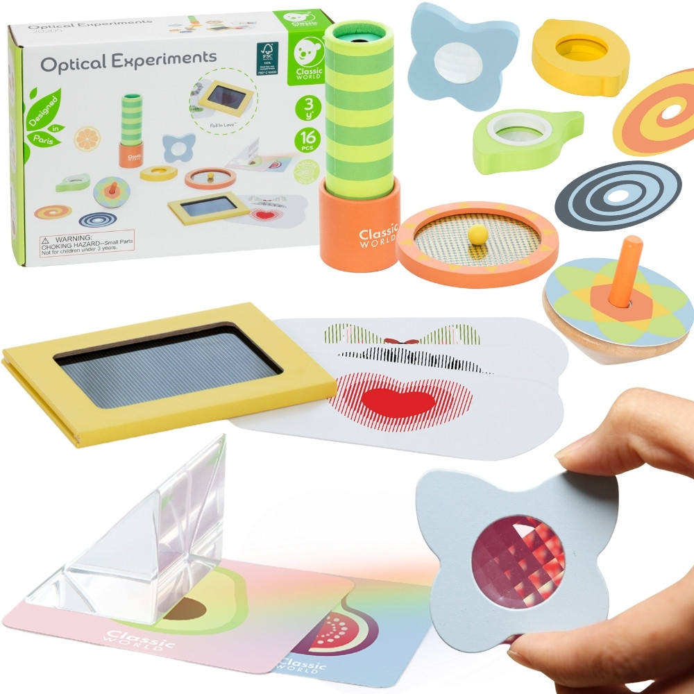 CLASSIC WORLD Optical Experiments Sensory Set Senses Training 16 pcs.