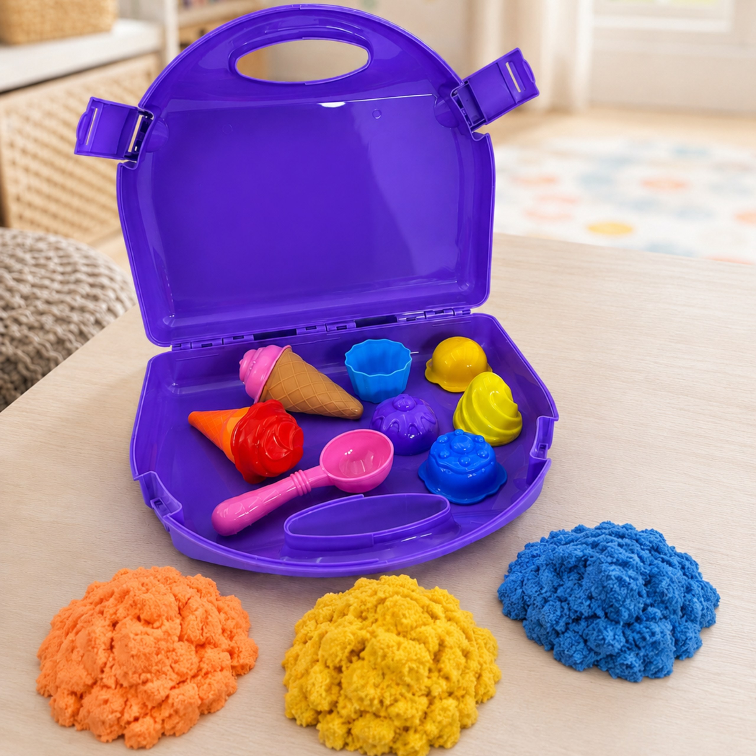 SAND FAIRY Kinetic Sand Set Ice Cream Parlor 13 pcs - Slika 4