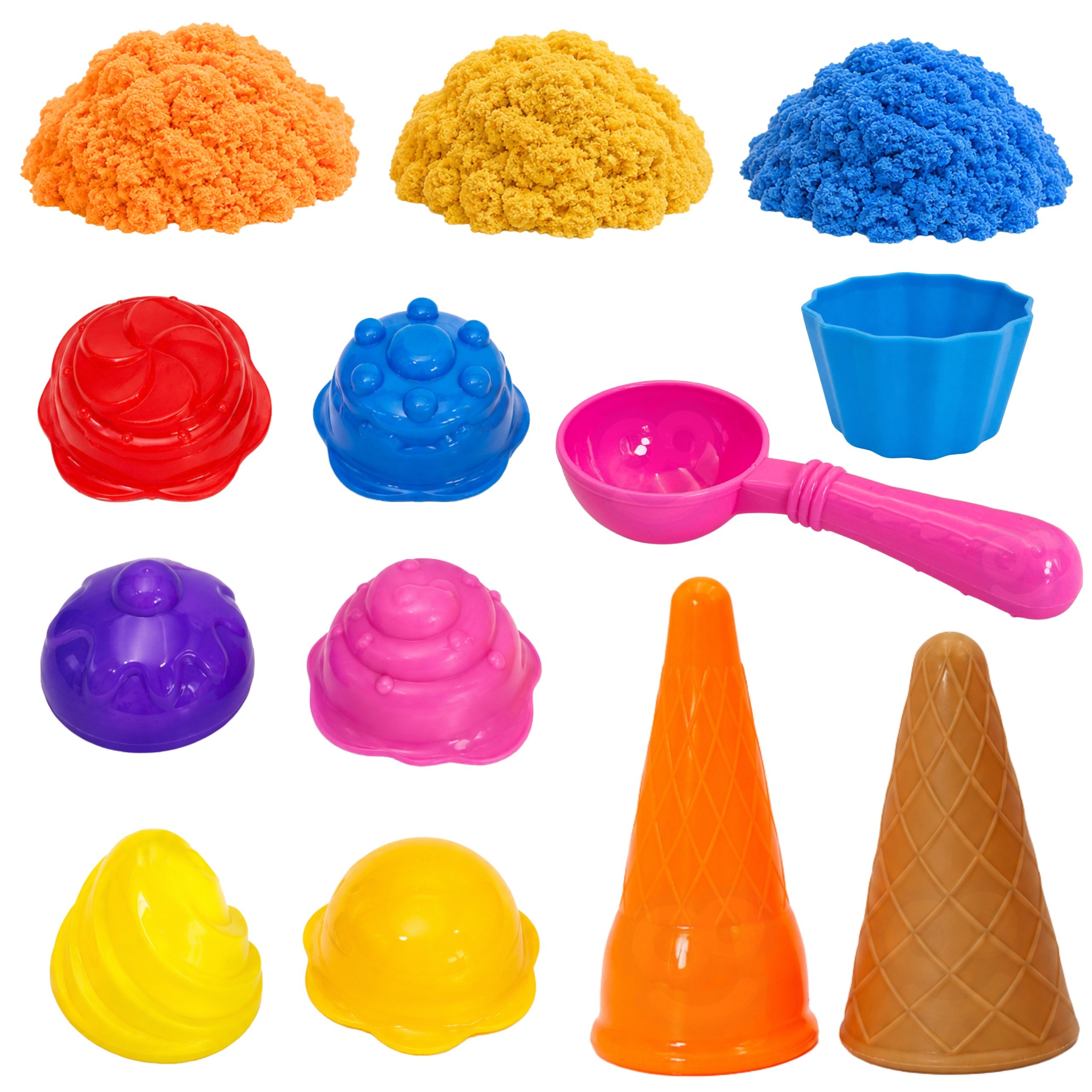 SAND FAIRY Kinetic Sand Set Ice Cream Parlor 13 pcs - Slika 6