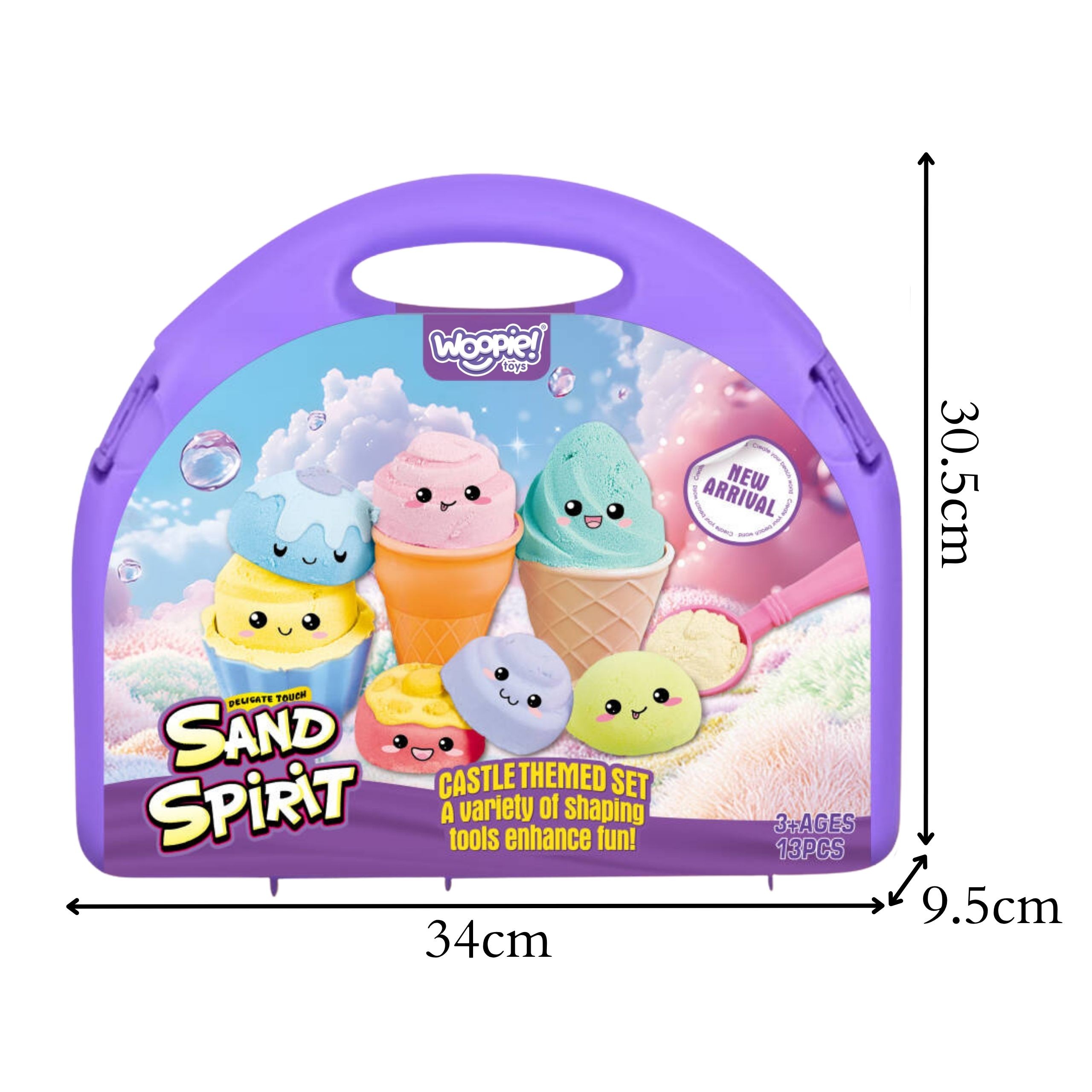 SAND FAIRY Kinetic Sand Set Ice Cream Parlor 13 pcs - Slika 7
