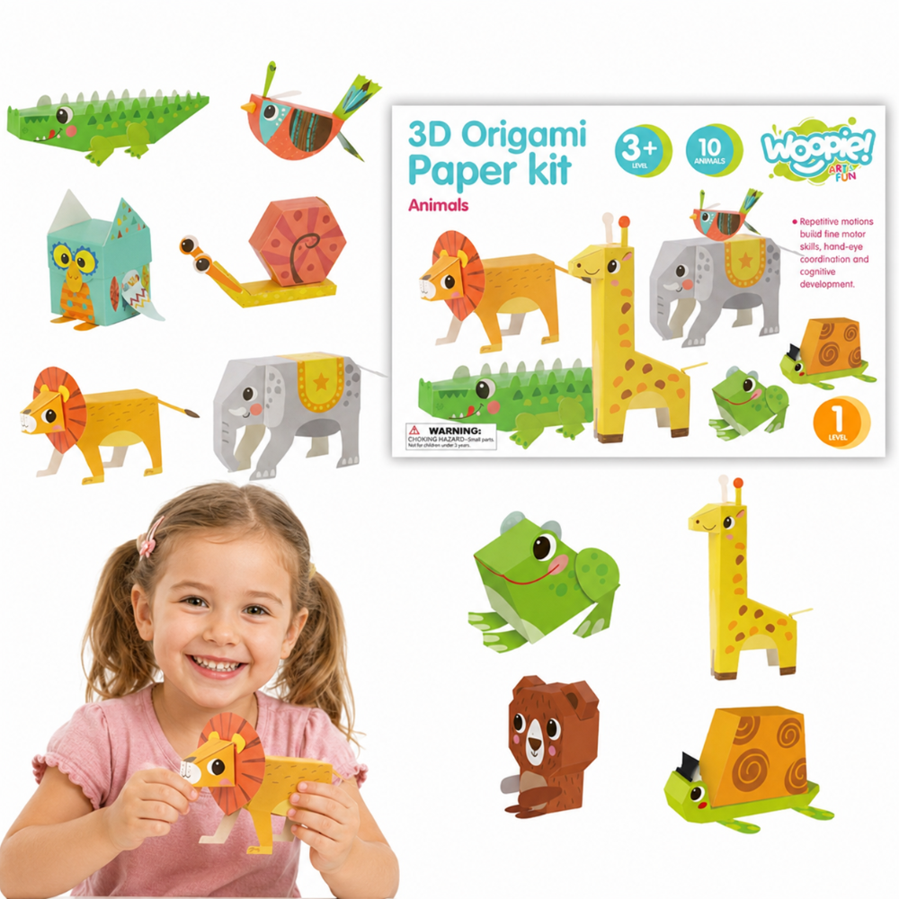 WOOPIE ART&FUN DIY 3D Origami Creative Kit 10 Animals