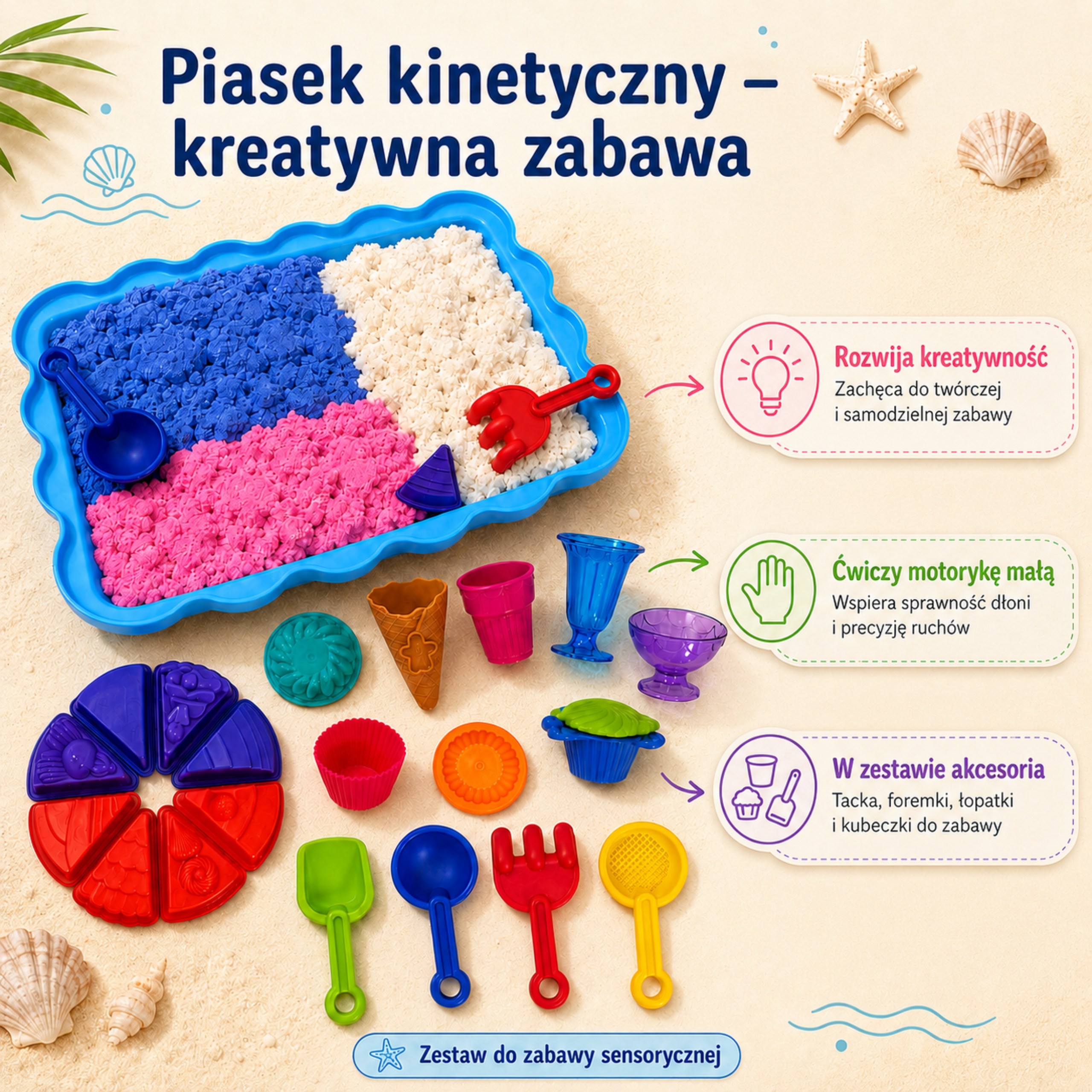 WOOPIE SAND FAIRY Kinetic Sand Set Ice Cream Parlor Desserts 24pcs - Slika 7
