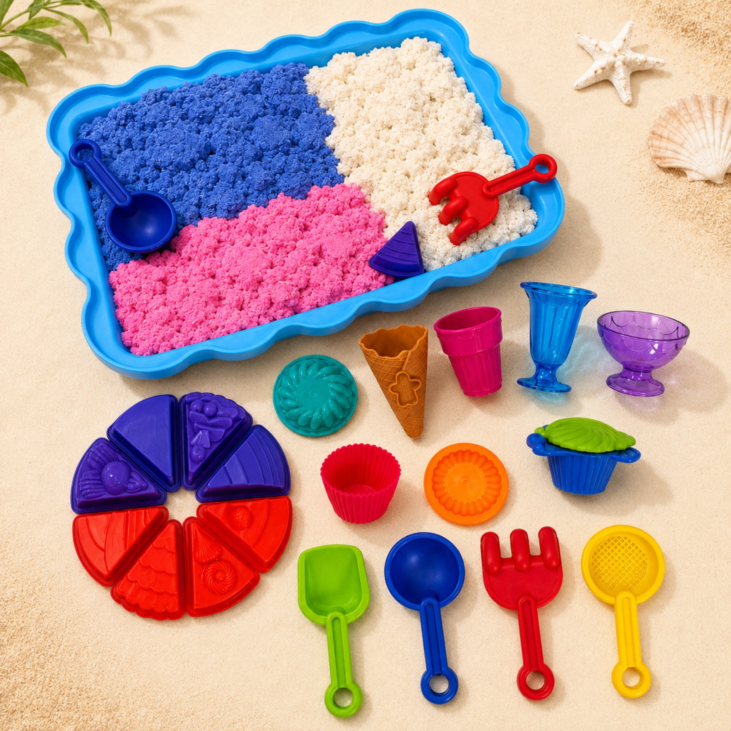 WOOPIE SAND FAIRY Kinetic Sand Set Ice Cream Parlor Desserts 24pcs - Slika 8