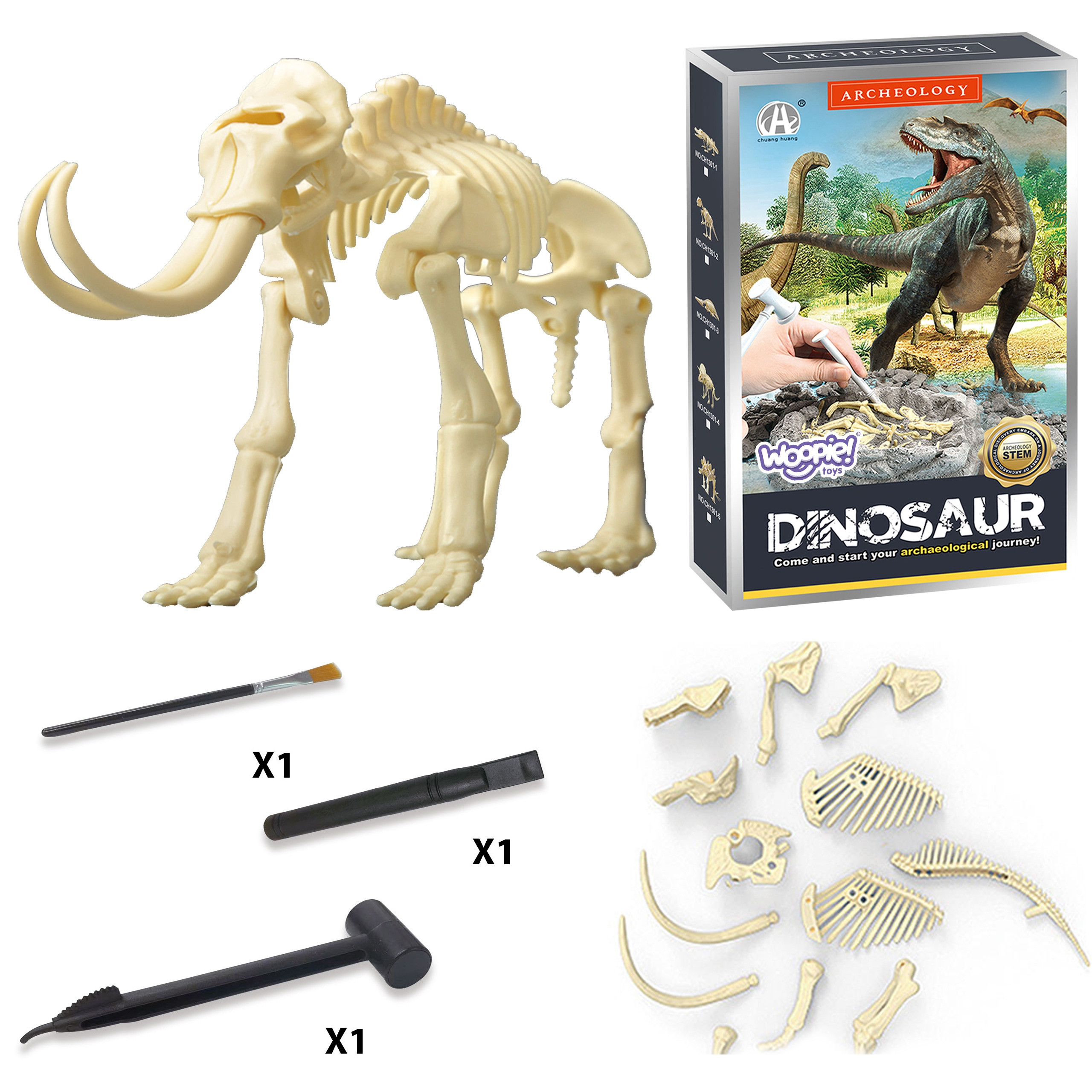 WOOPIE Creative Toy Dinosaur Skeleton Archaeological Excavation - Slika 5