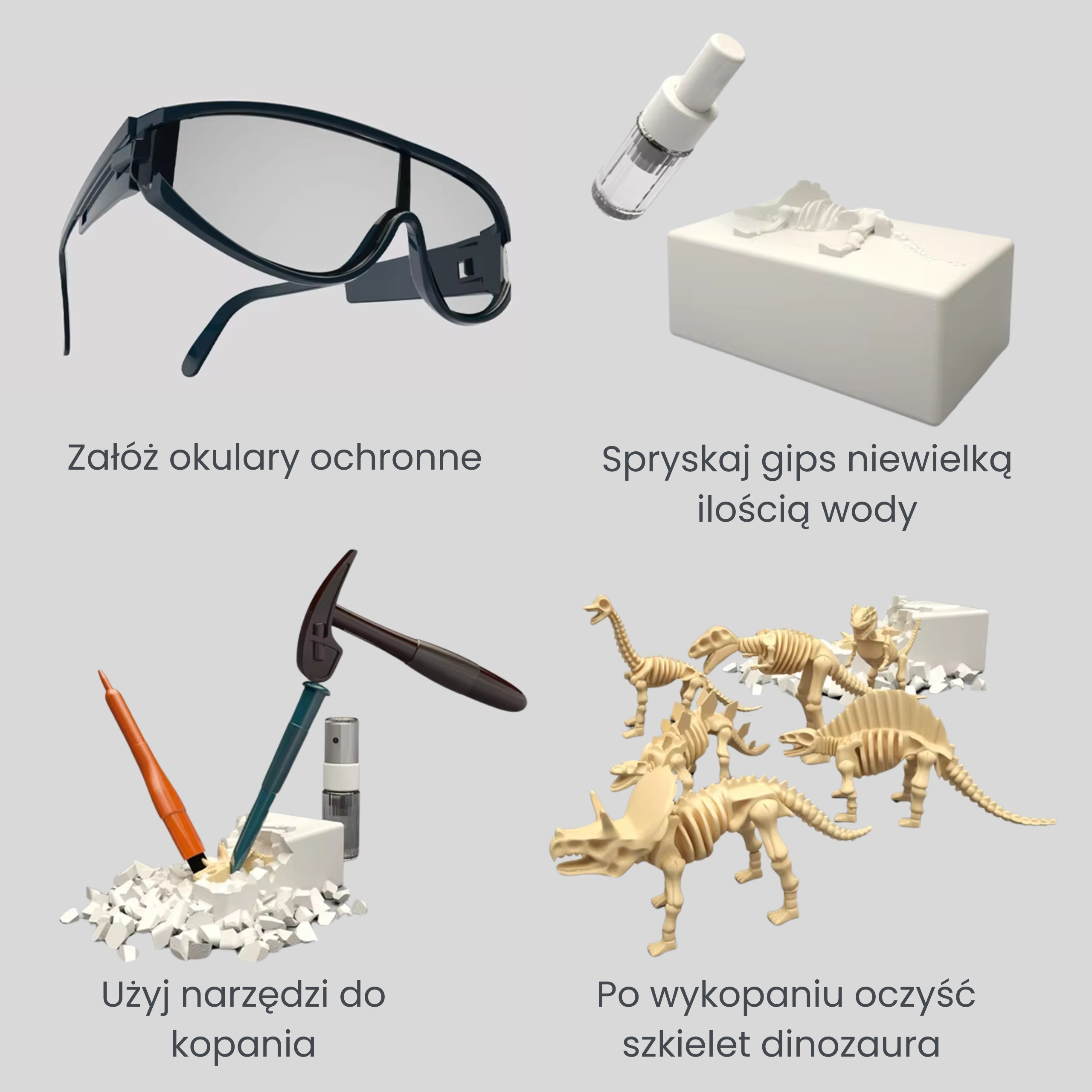 WOOPIE "Little Archaeologist" Excavation of 6 Dinosaur Skeletons - Slika 7