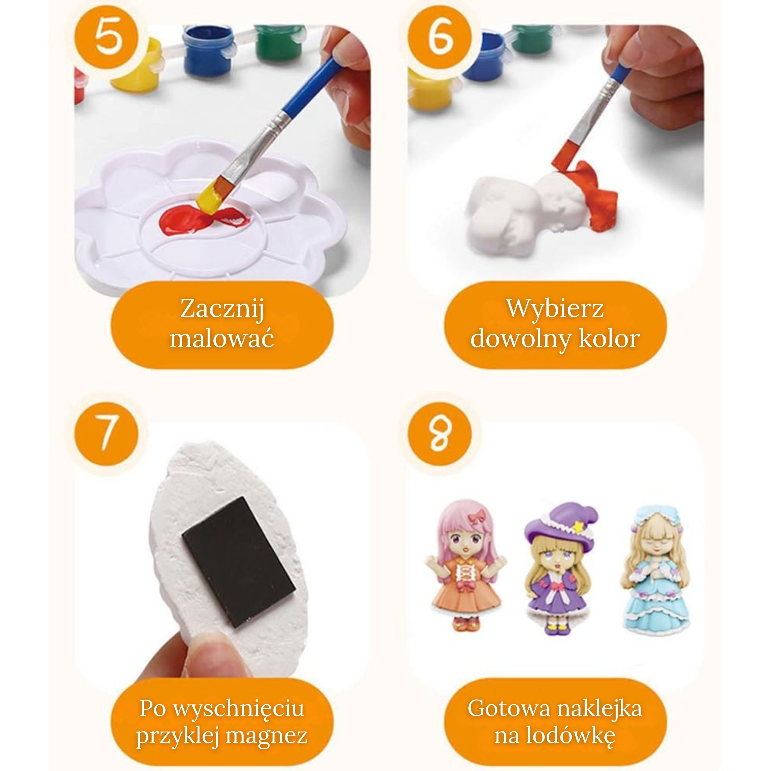 WOOPIE DIY Paint Creativity Kit - Make Plaster Castings and Paint Dolls - Slika 6