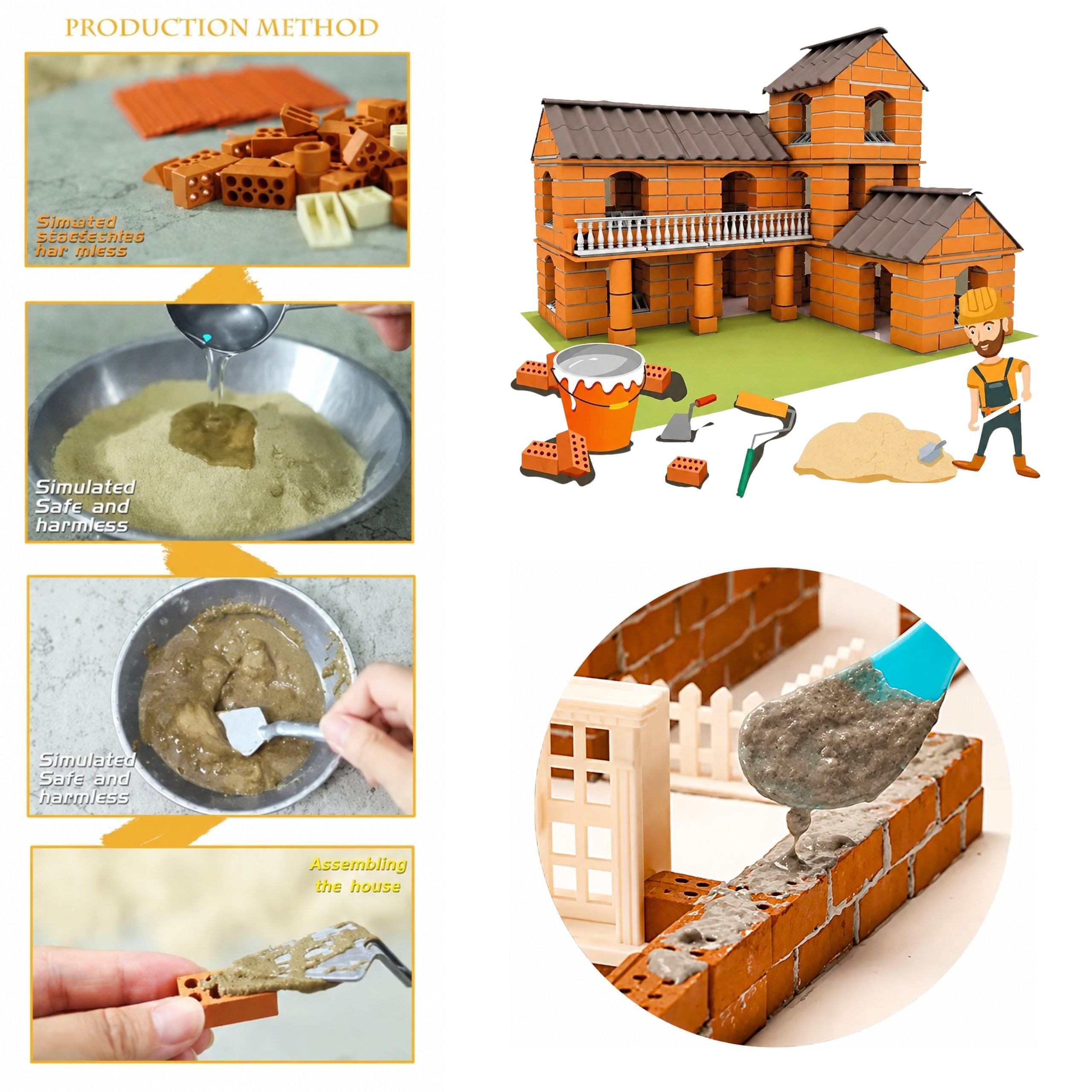 WOOPIE Brick Villa Construction Set 461 pieces for Children - Slika 3