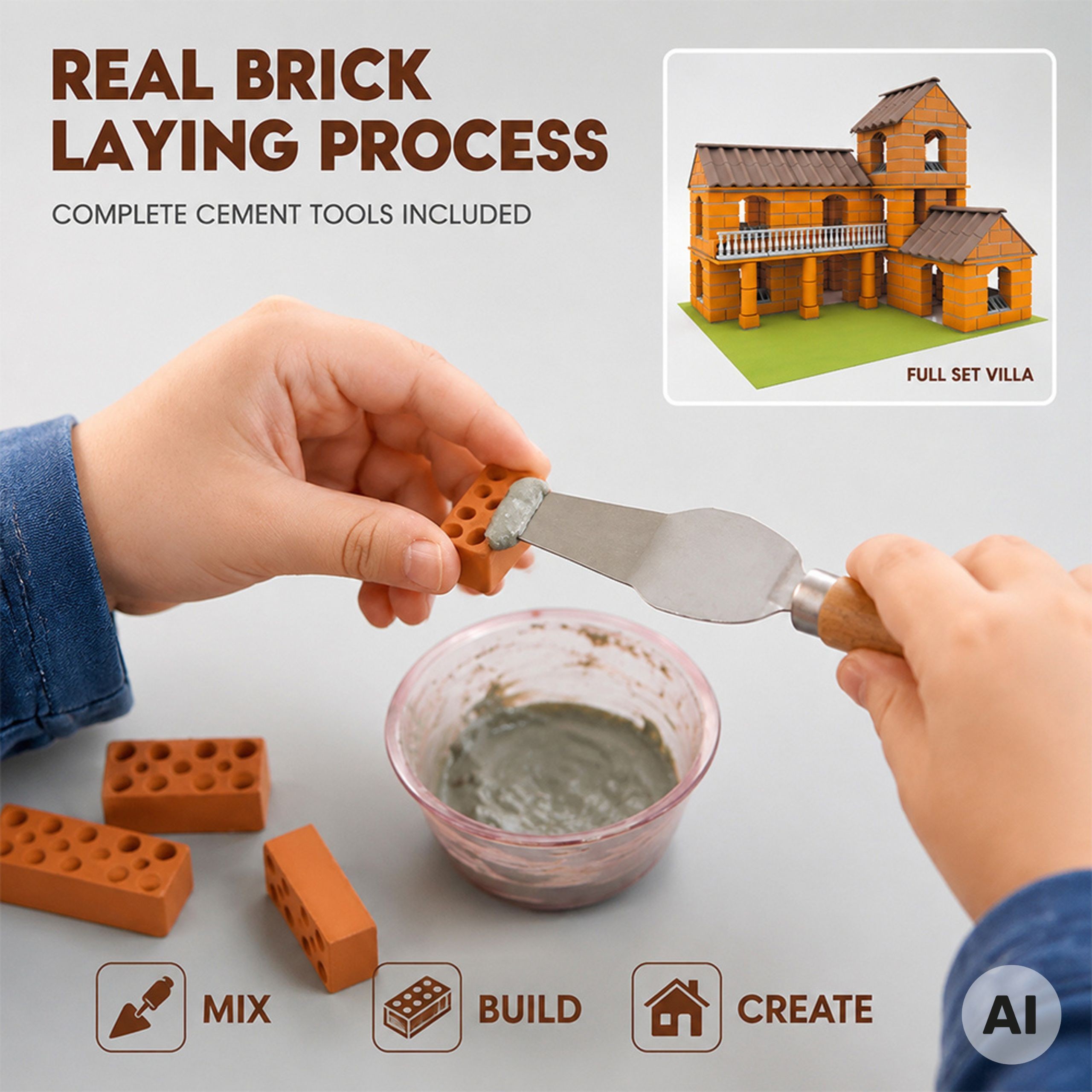 WOOPIE Brick Villa Construction Set 461 pieces for Children - Slika 4