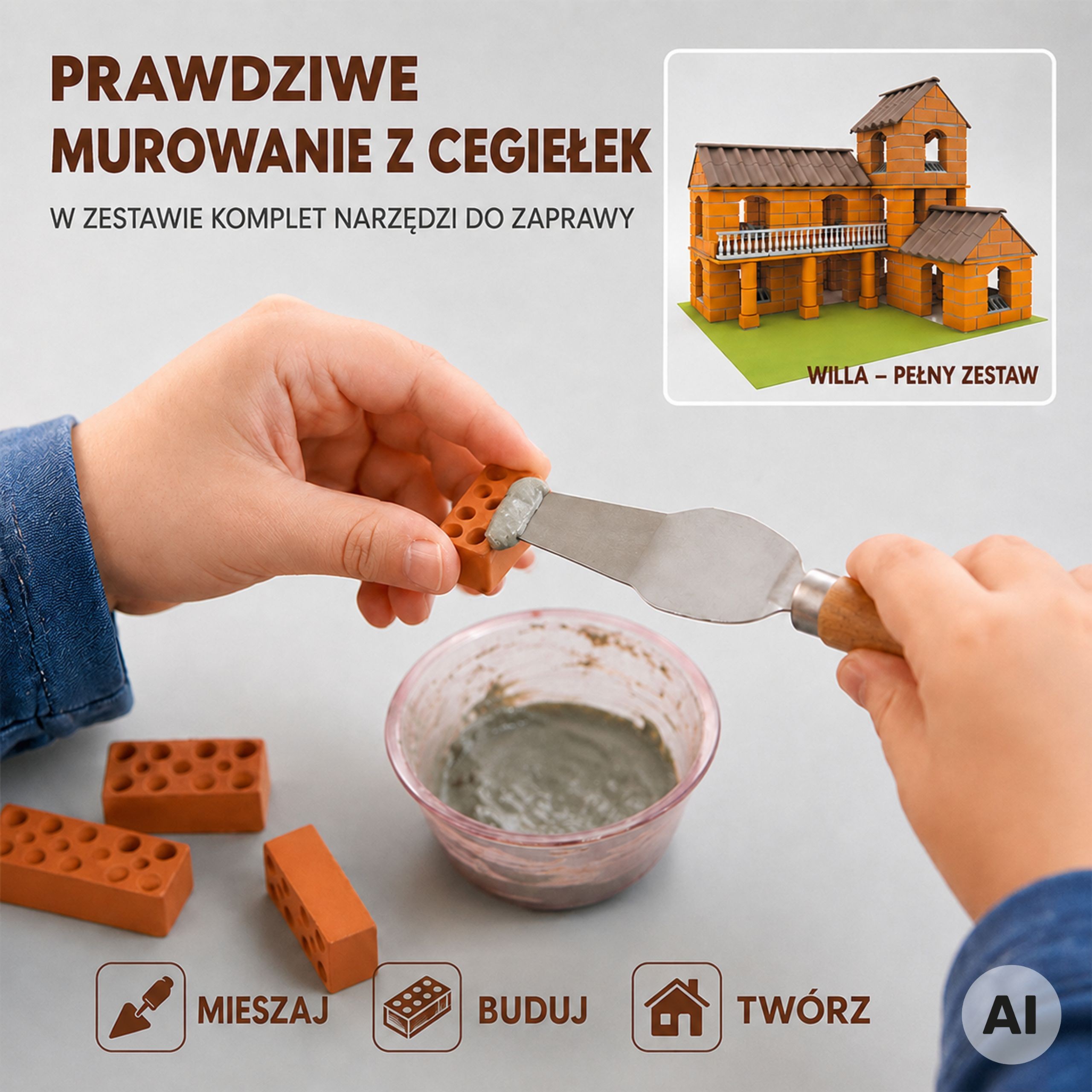 WOOPIE Brick Villa Construction Set 461 pieces for Children - Slika 5