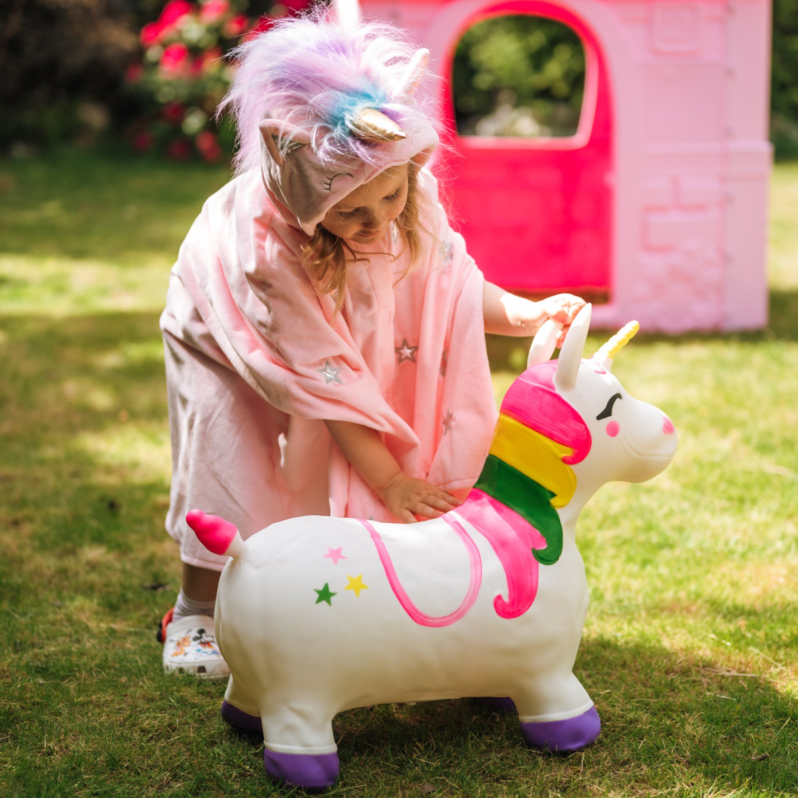 WOOPIE Rubber Jumper for Jumping Unicorn White + Pump - Slika 3
