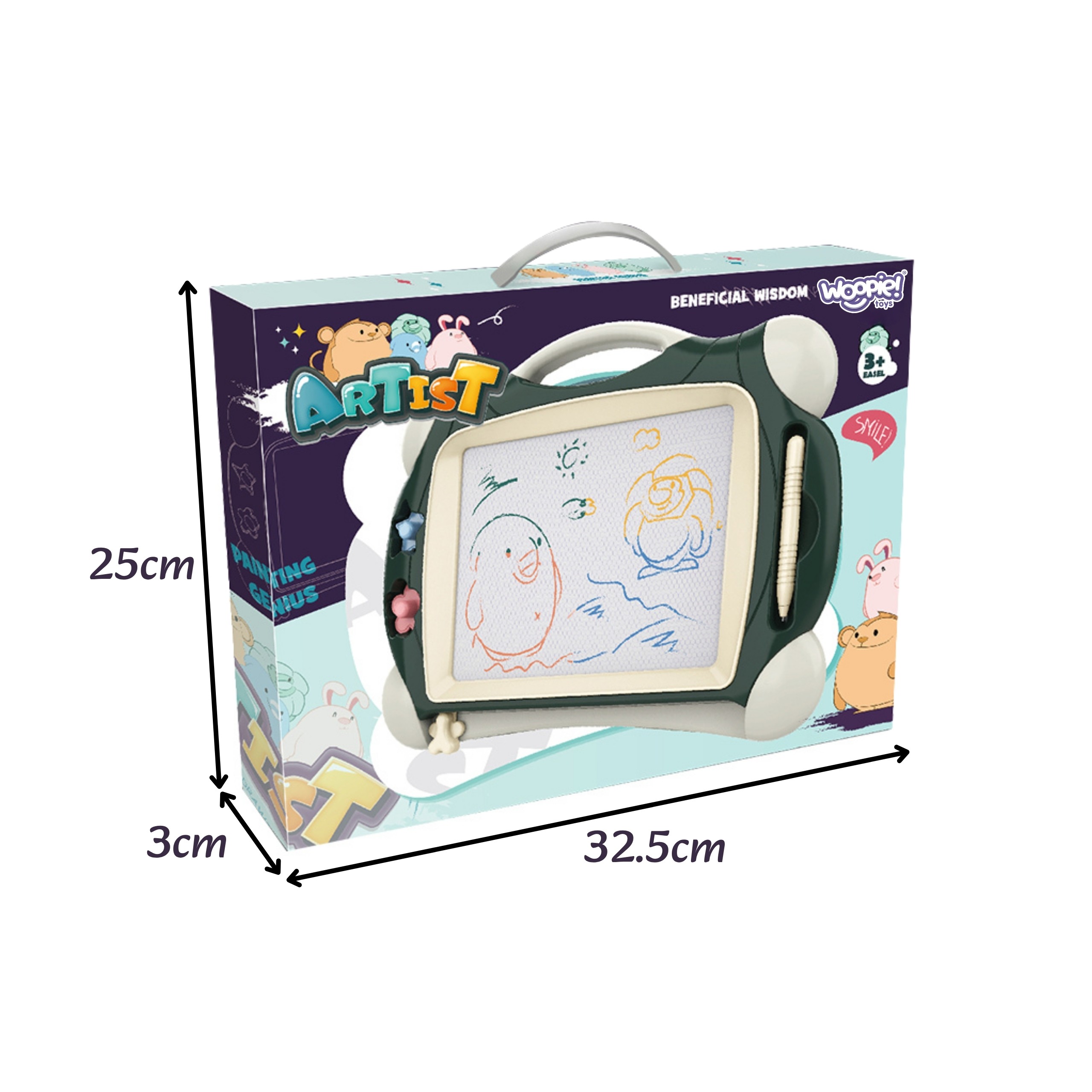 WOOPIE Magnetic Color Marker Board + 2 Green Stamps - Slika 7