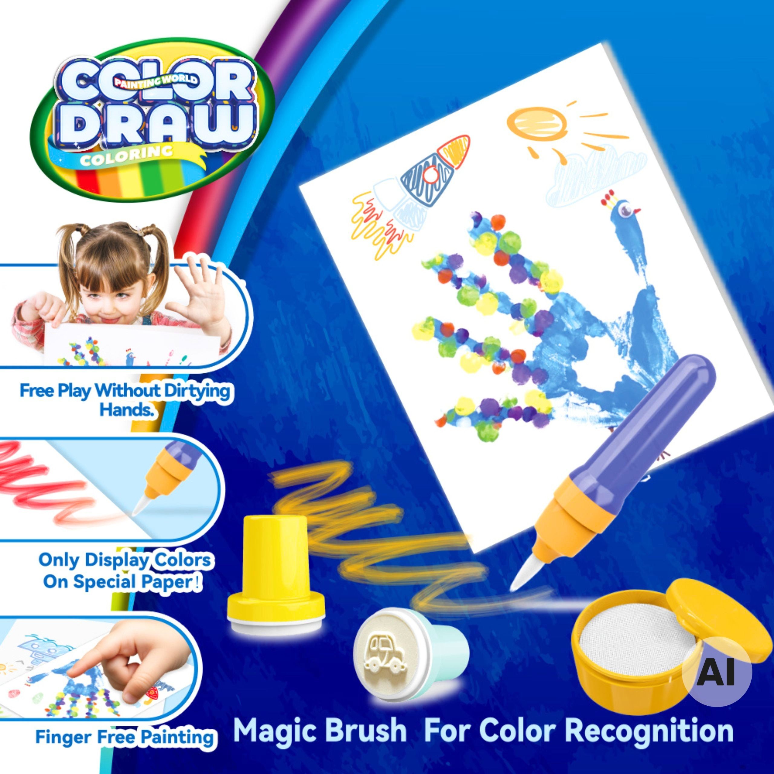 WOOPIE Magic Brush Creative Set for Drawing Stamps Kids 3+ - Slika 6