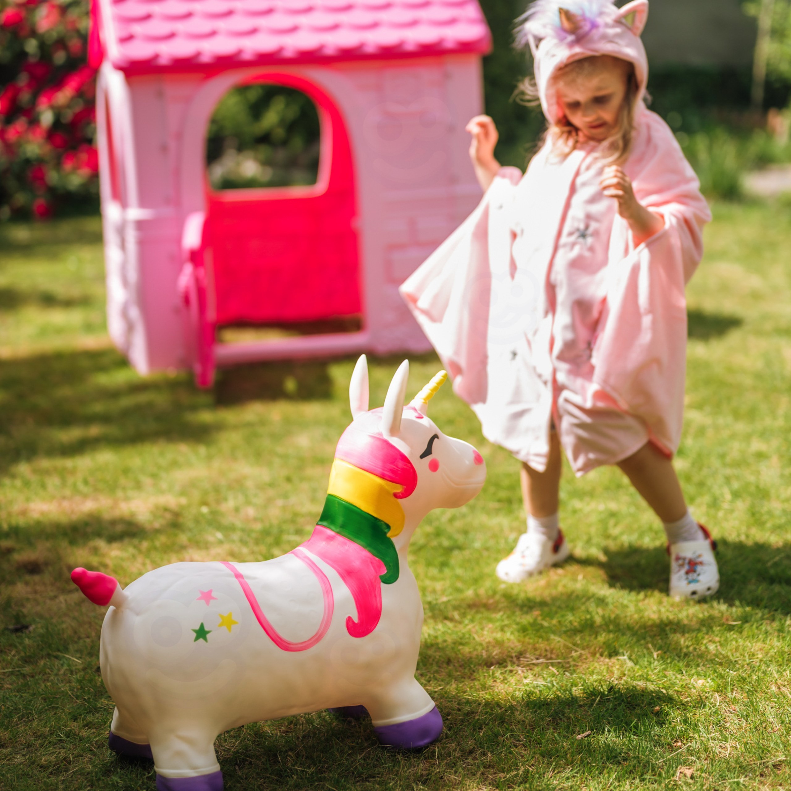 WOOPIE Rubber Jumper for Jumping Unicorn White + Pump - Slika 4