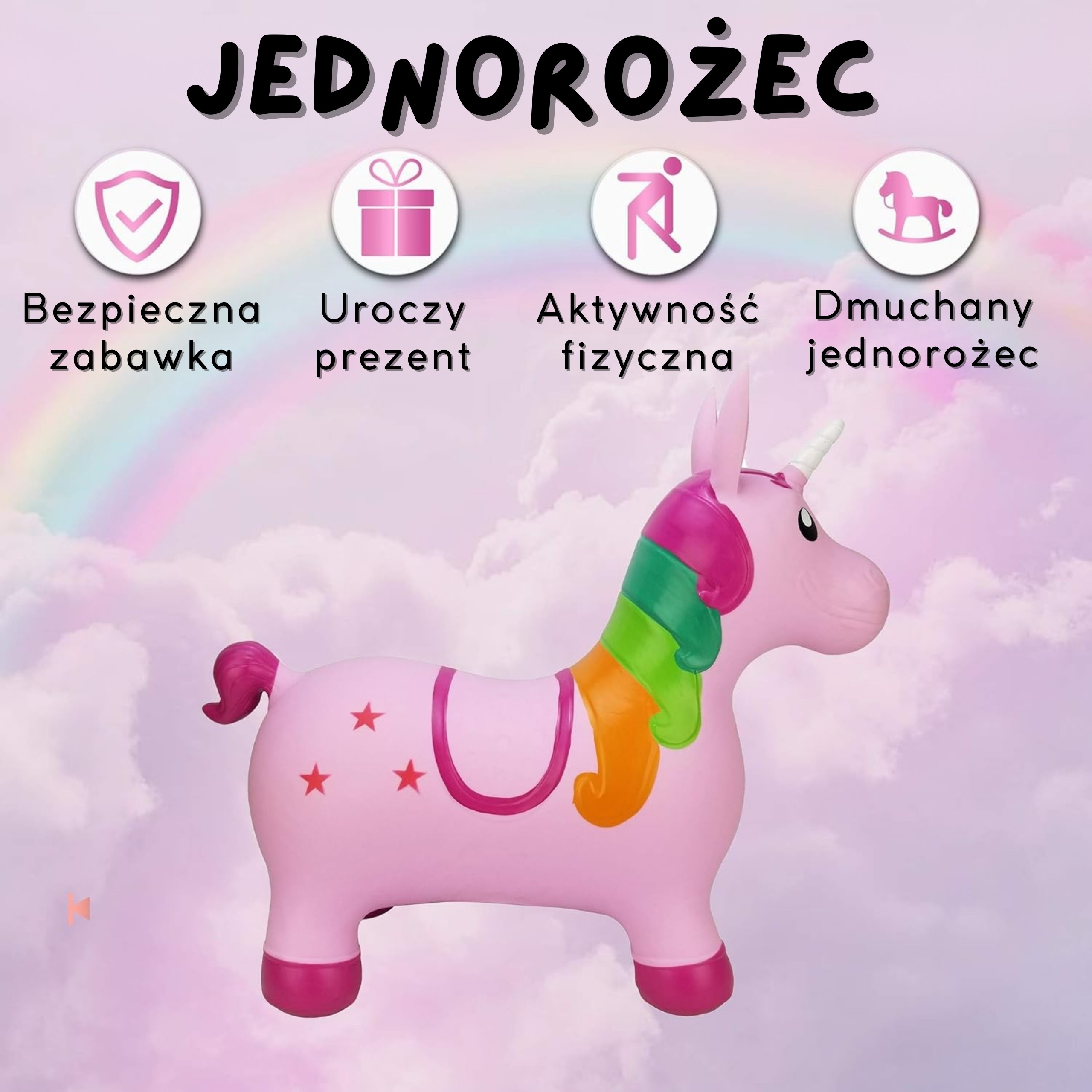 WOOPIE Pink Unicorn Jumper + Pump - Slika 6