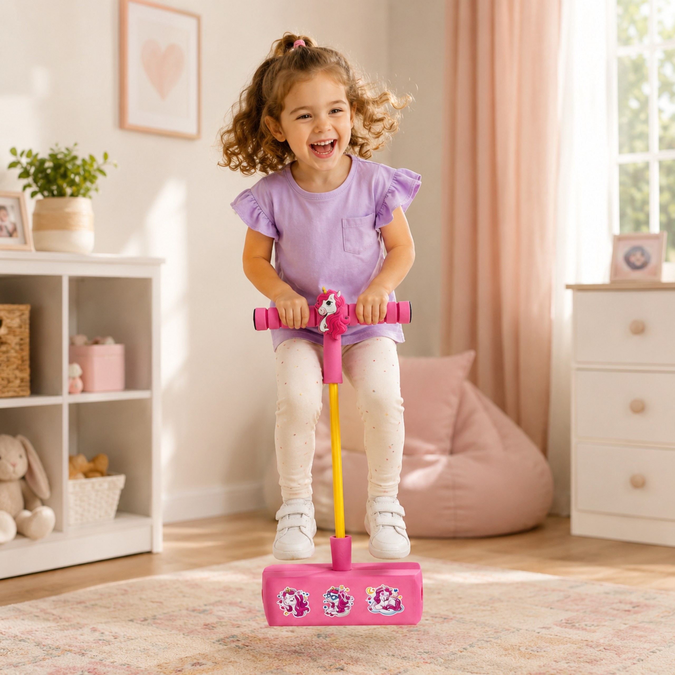 WOOPIE Foam Pogo Jumper for Kids for Jumping, Squeaking, Balance Training - Slika 3