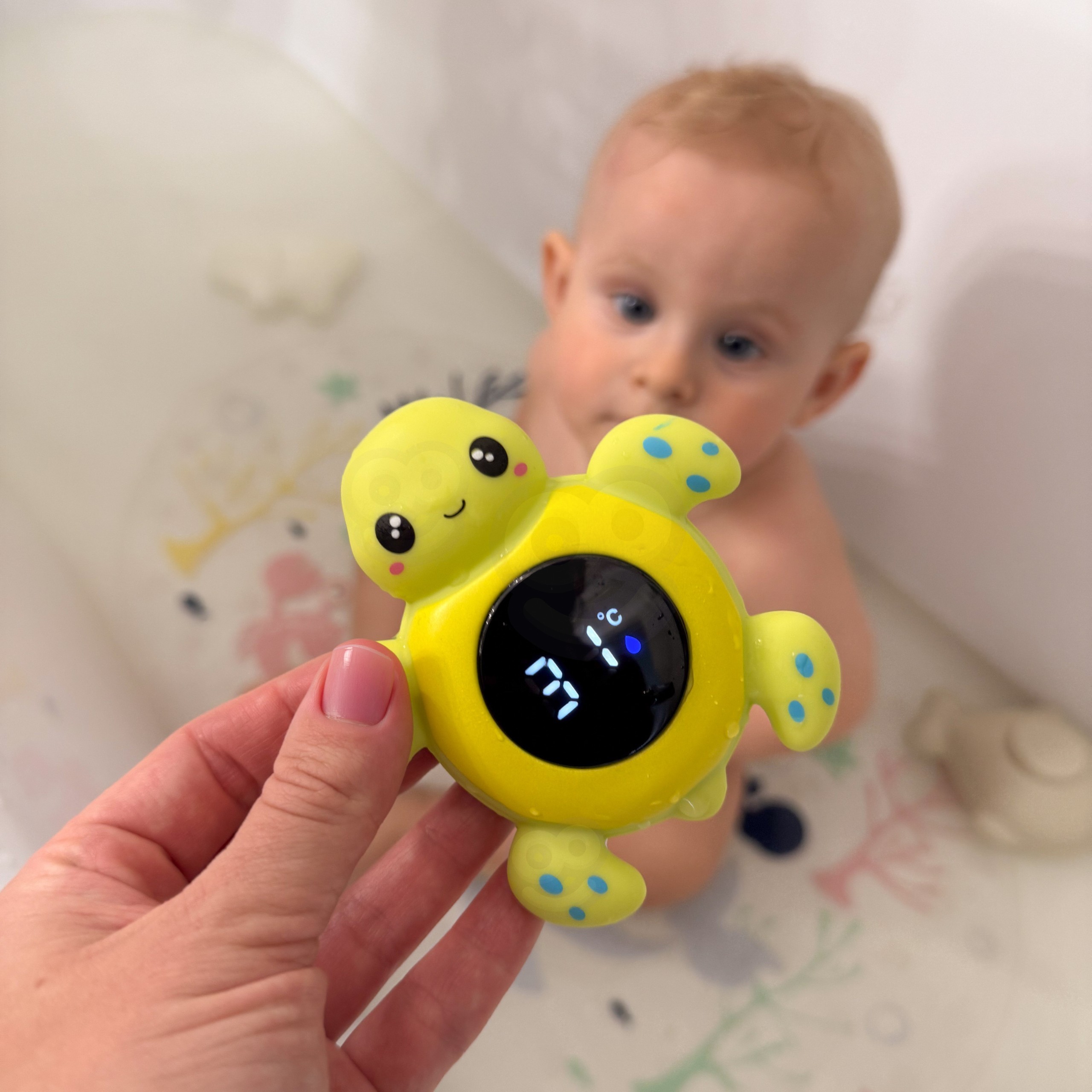 WOOPIE BABY 2-in-1 Bath Thermometer for Measuring Water and Room Temperatures Turtle - Slika 3