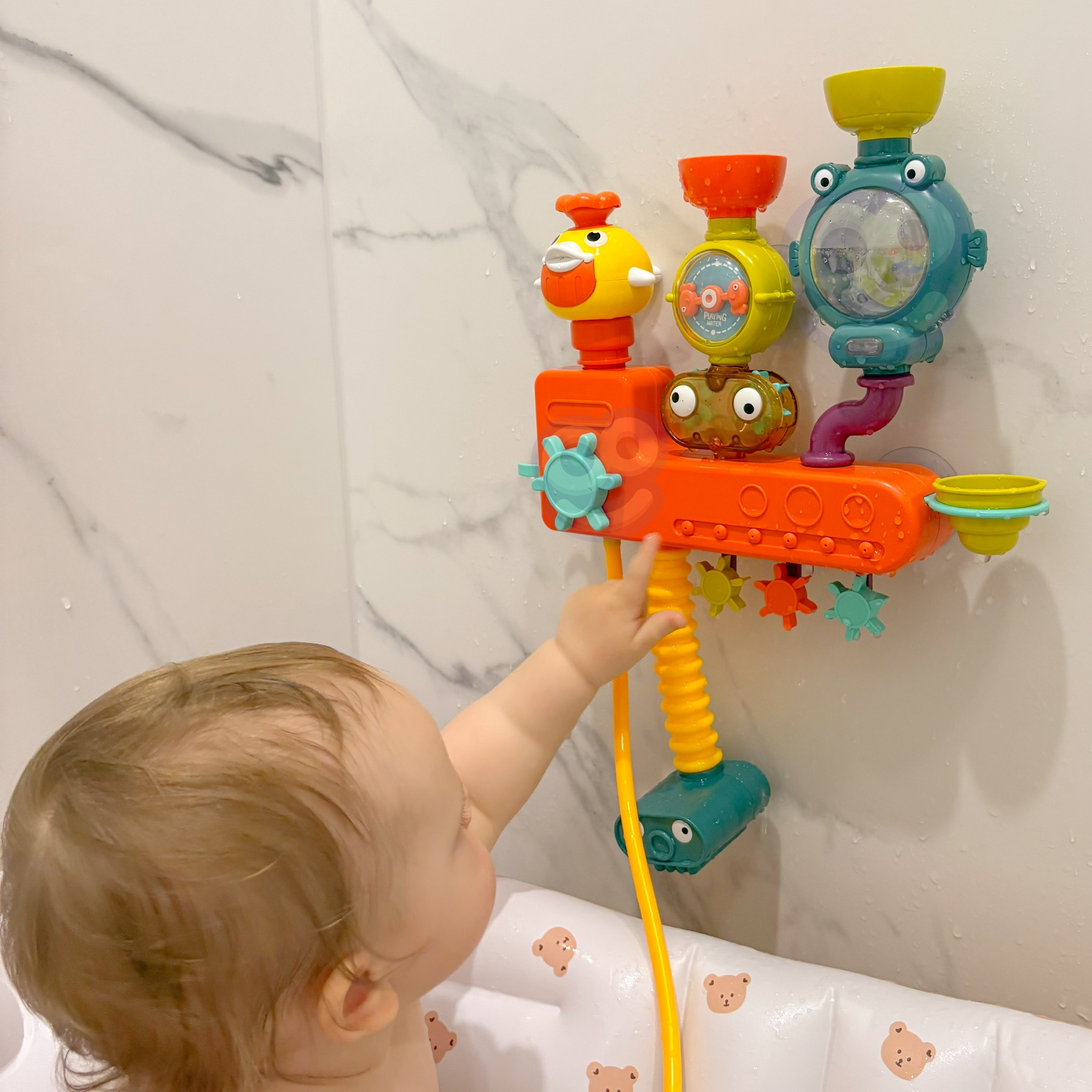 WOOPIE BABY Bath Toy Faucet Shower Fountain Overflow Duck - Slika 4