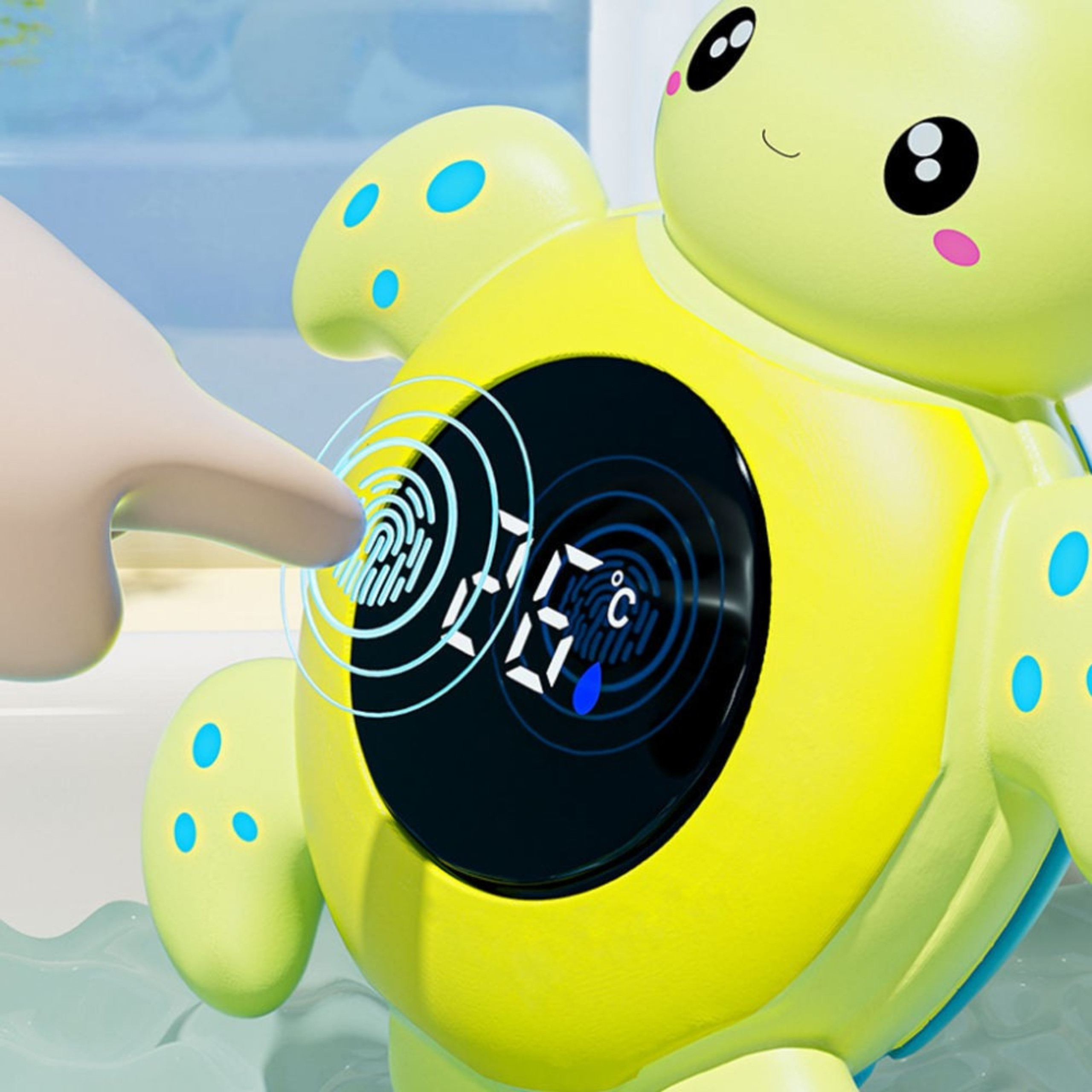 WOOPIE BABY 2-in-1 Bath Thermometer for Measuring Water and Room Temperatures Turtle - Slika 4