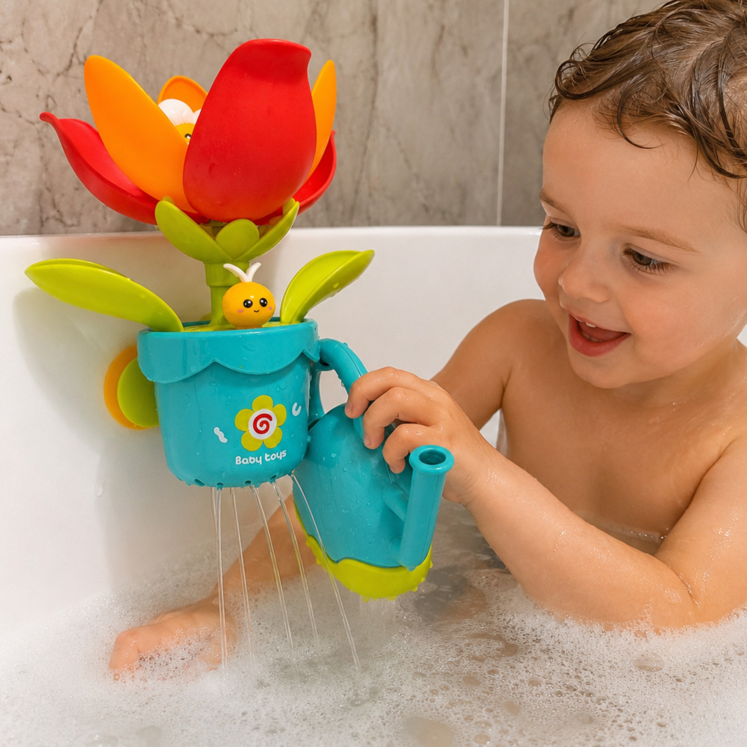 WOOPIE BABY Blooming Flower Bath Toy with Watering Can - Slika 4