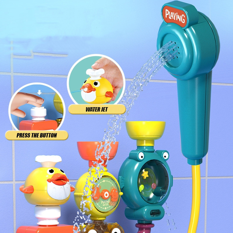WOOPIE BABY Bath Toy Faucet Shower Fountain Overflow Duck - Slika 6
