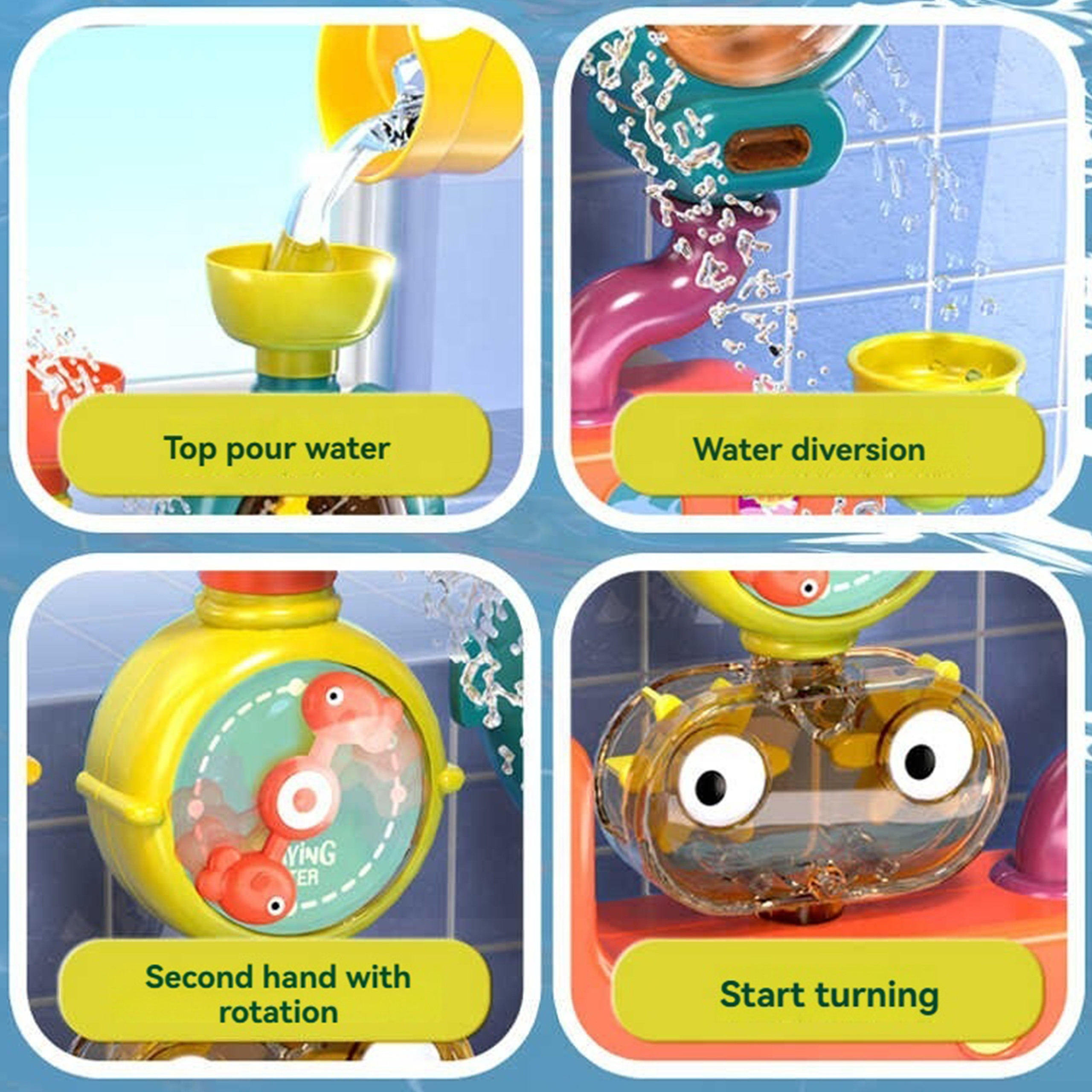 WOOPIE BABY Bath Toy Faucet Shower Fountain Overflow Duck - Slika 7