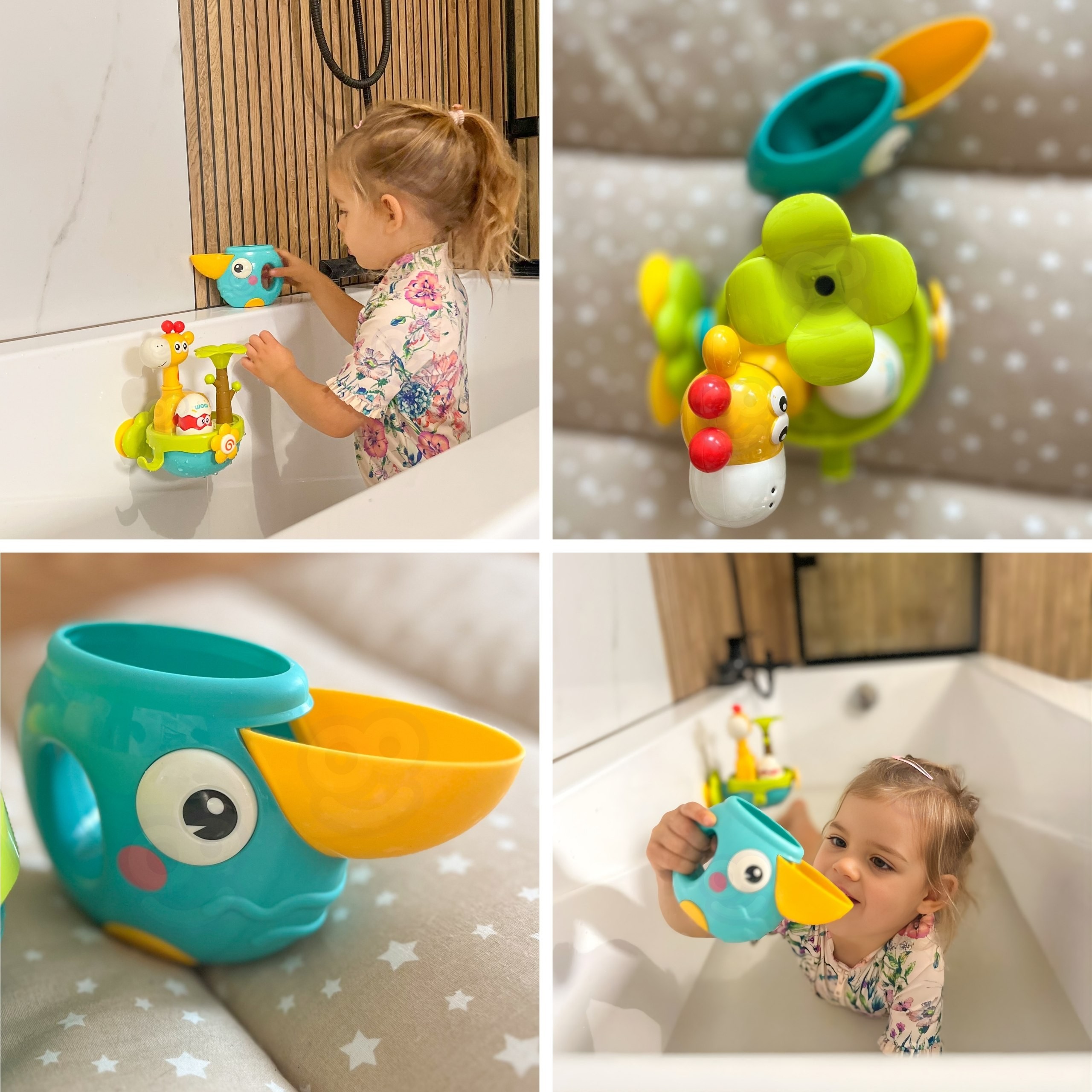 WOOPIE BABY Giraffe Bath Toy with Suction Cup Funnel - Slika 4