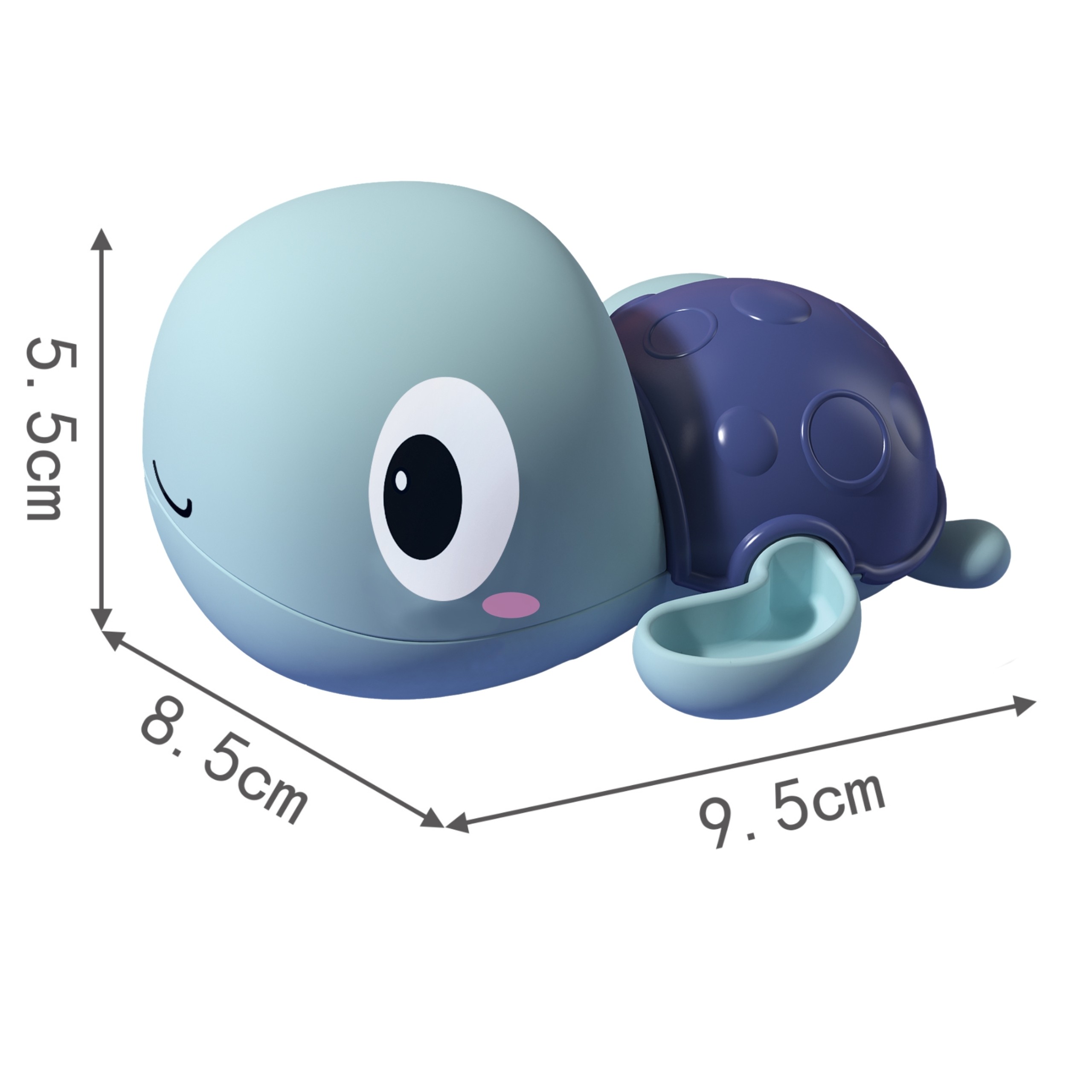 Woopie Turtle Swimming Wind-Up Bath Toy Blue - Slika 6
