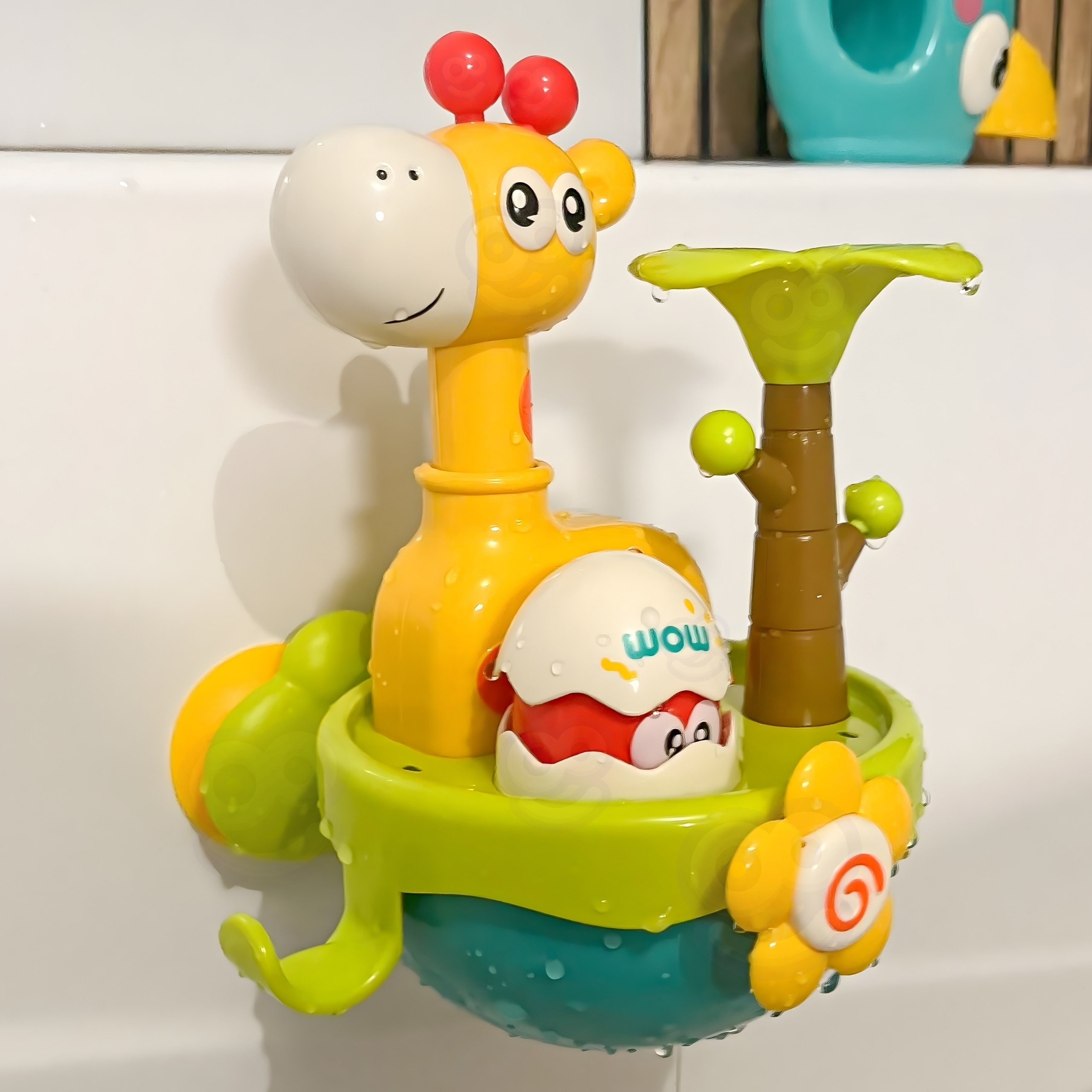 WOOPIE BABY Giraffe Bath Toy with Suction Cup Funnel - Slika 5
