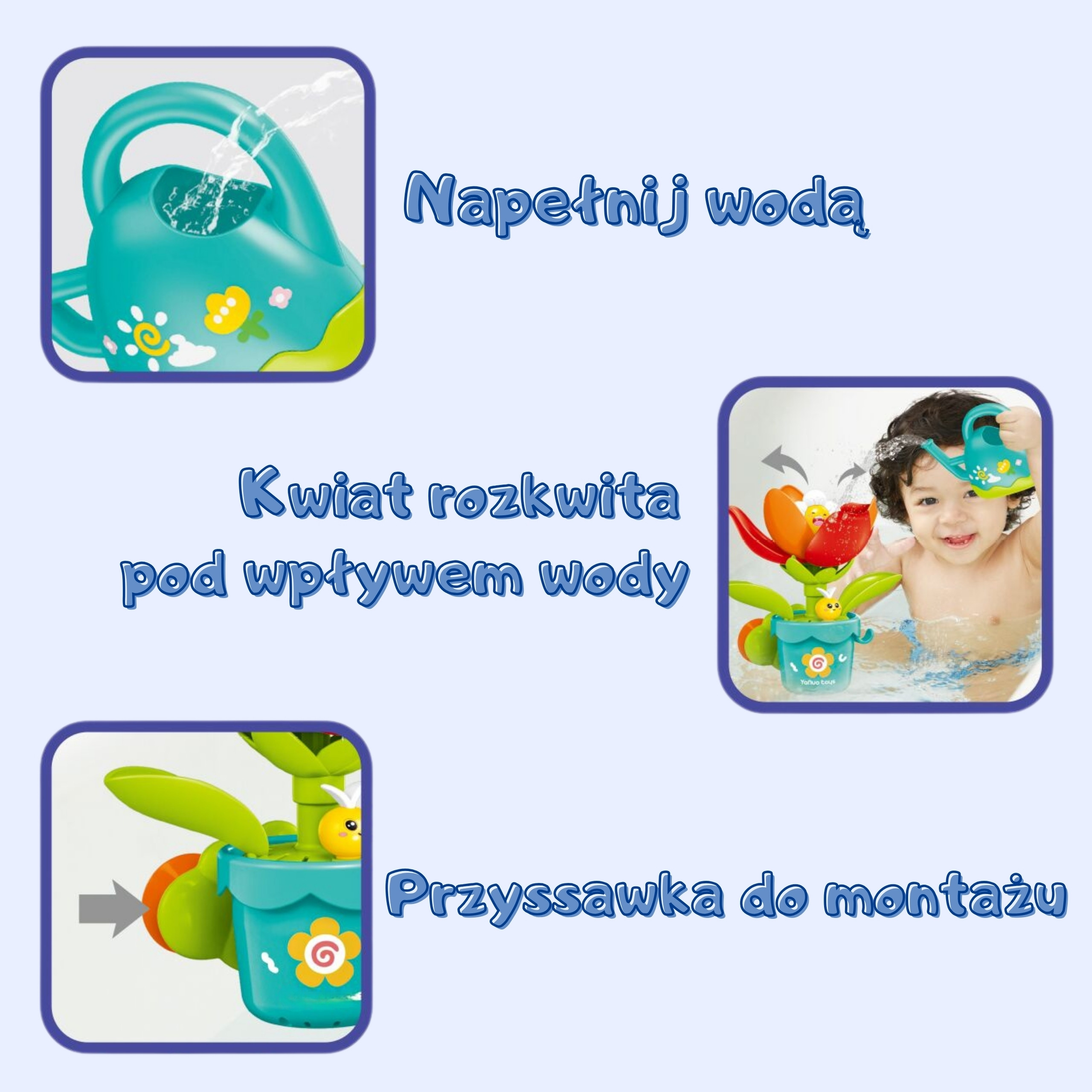 WOOPIE BABY Blooming Flower Bath Toy with Watering Can - Slika 7