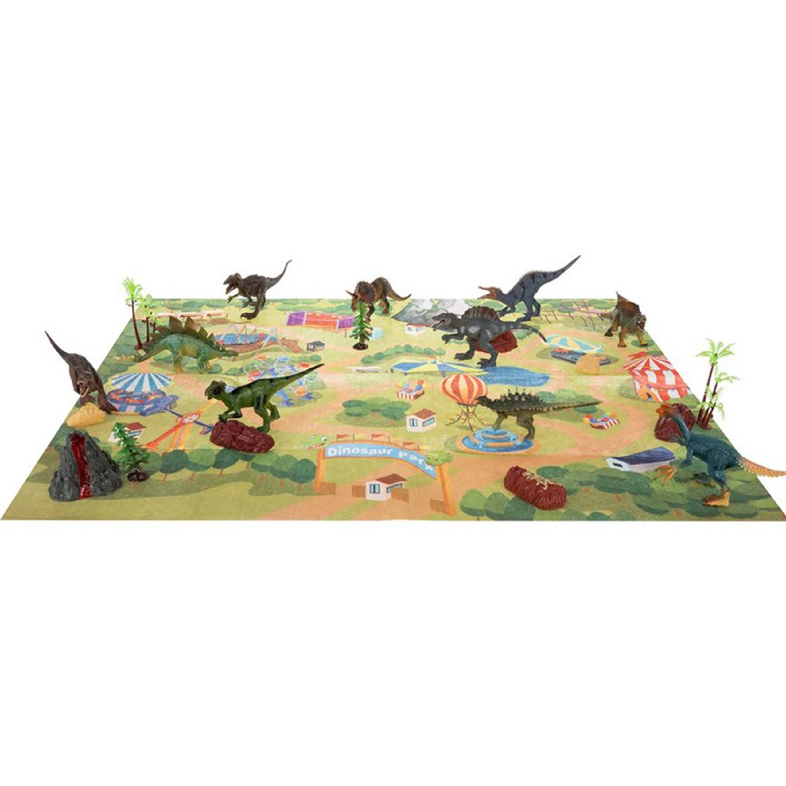 WOOPIE Large Set of Dinosaurs XXL Figures + Mat "Prehistoric World" - Slika 3