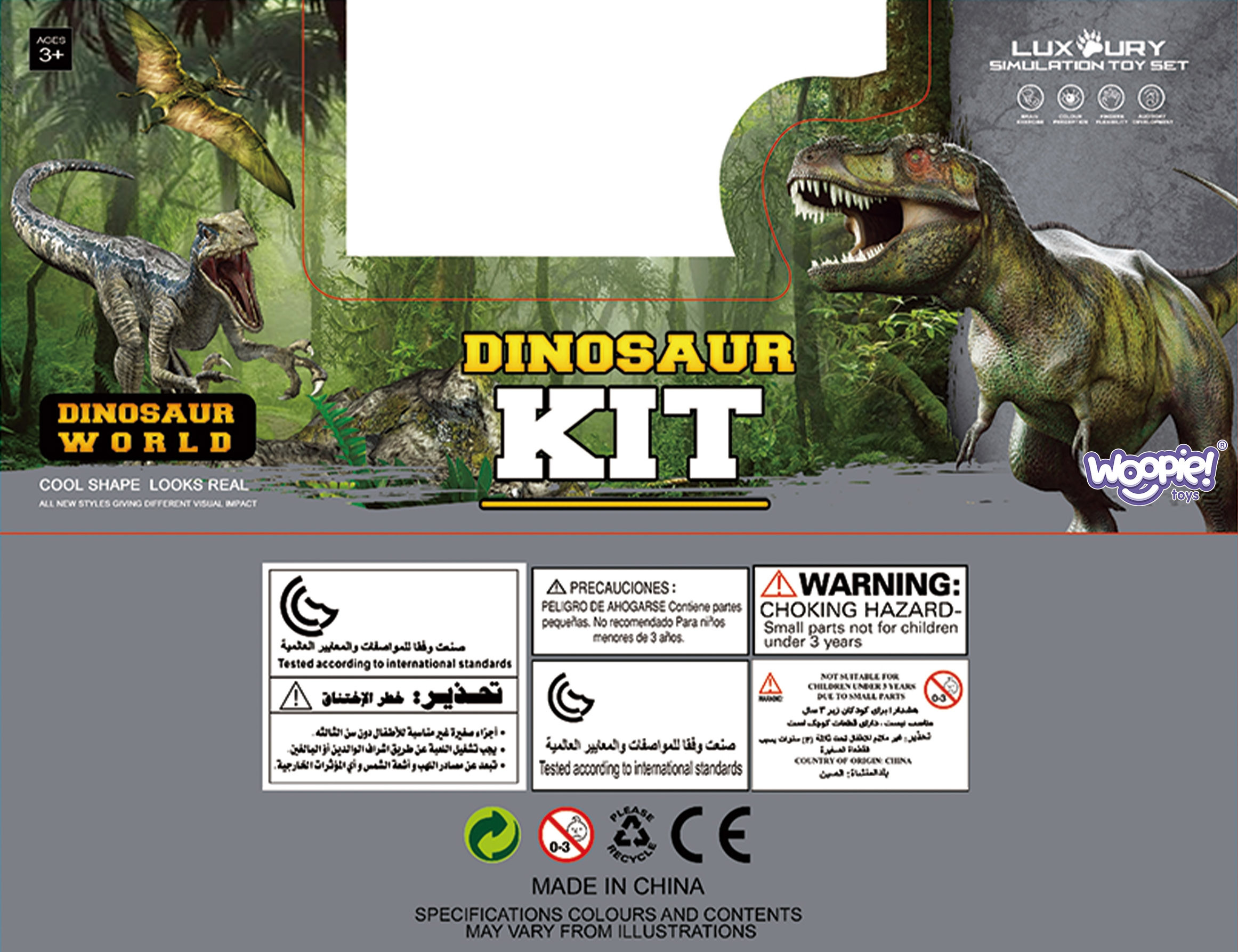 WOOPIE Large Set of Dinosaurs XXL Figures + Mat "Prehistoric World" - Slika 8