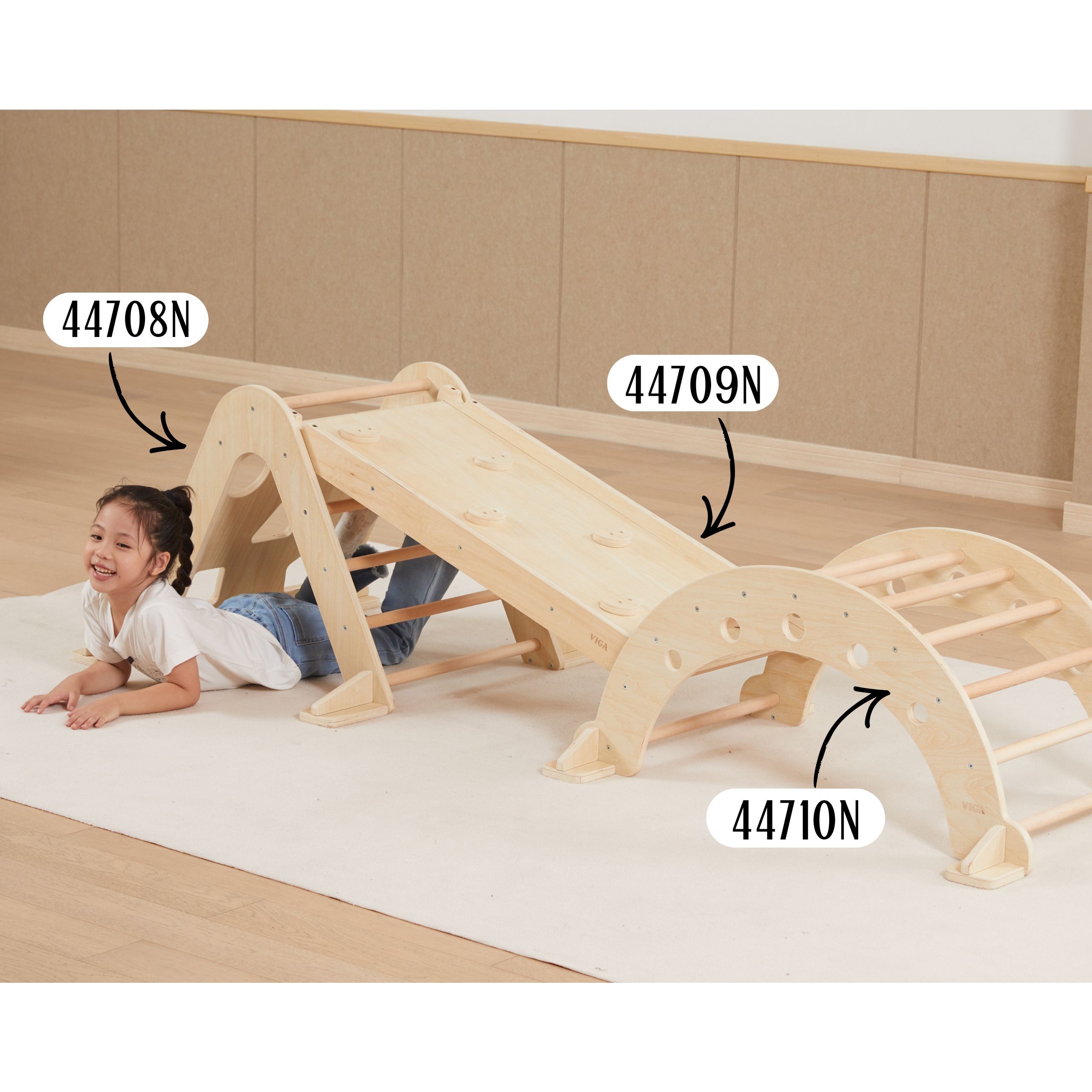 VIGA Wooden Ladder Pikler Climbing Triangle Montessori - Slika 4