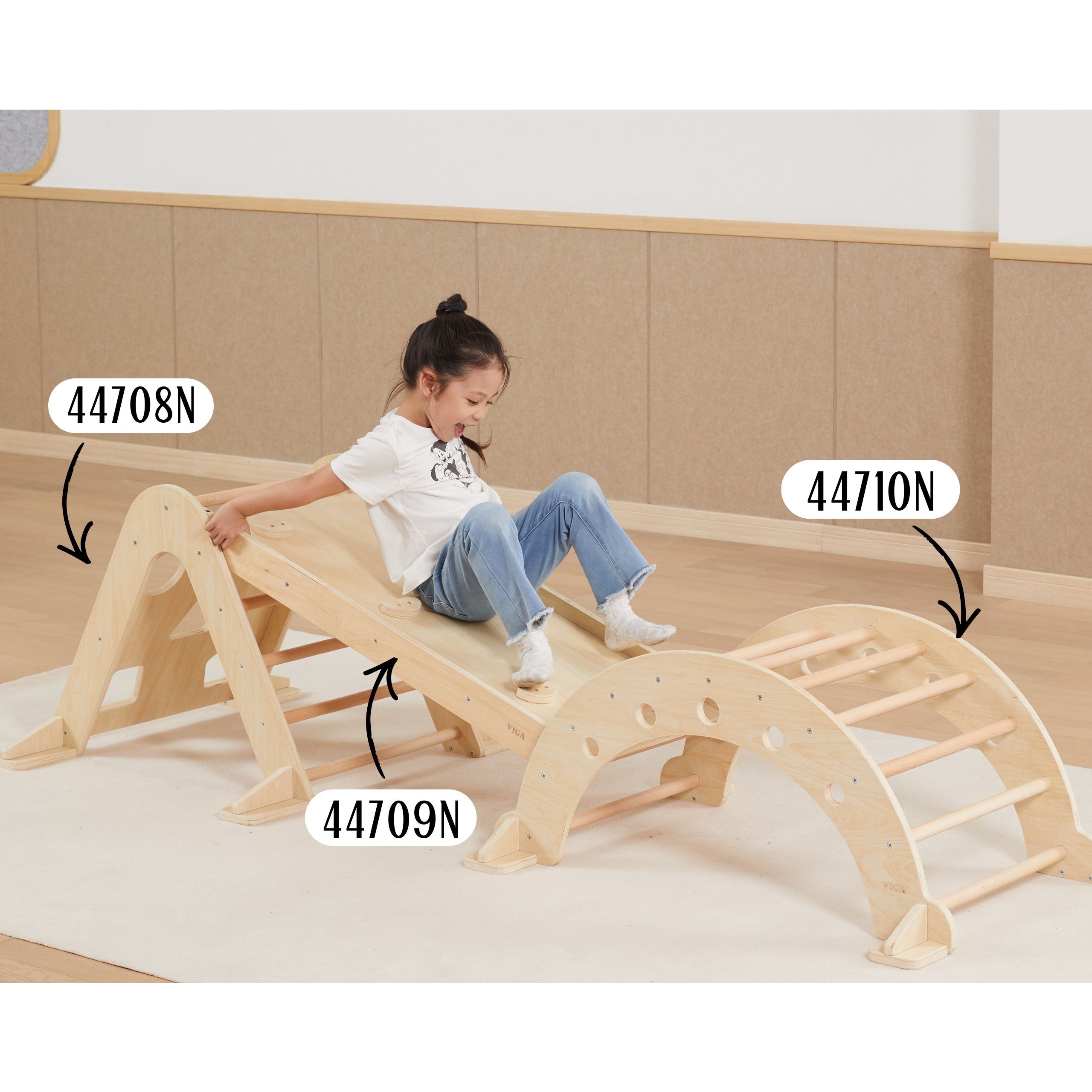 VIGA Wooden Ladder Pikler Climbing Triangle Montessori - Slika 8