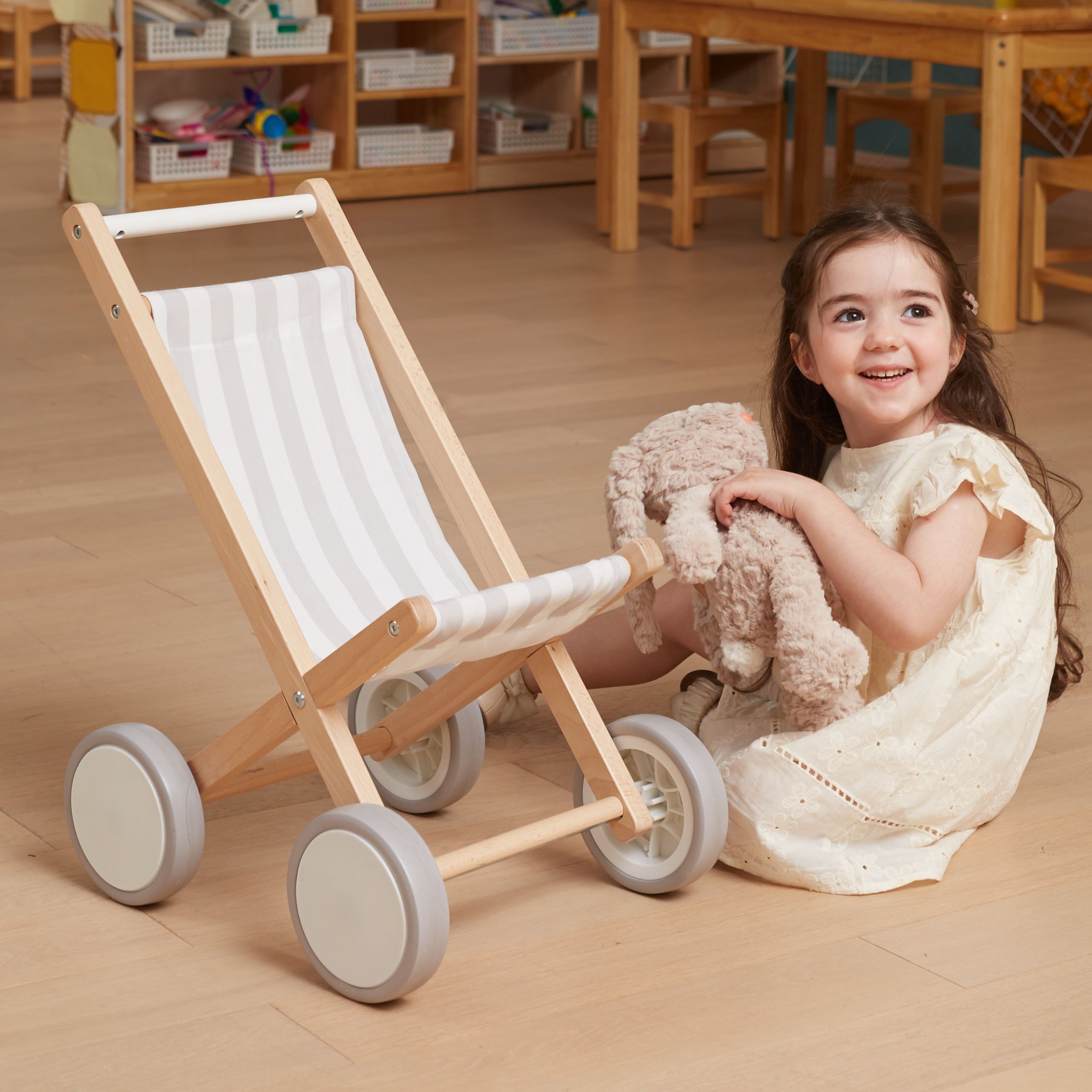 VIGA Wooden Doll Stroller - Slika 4