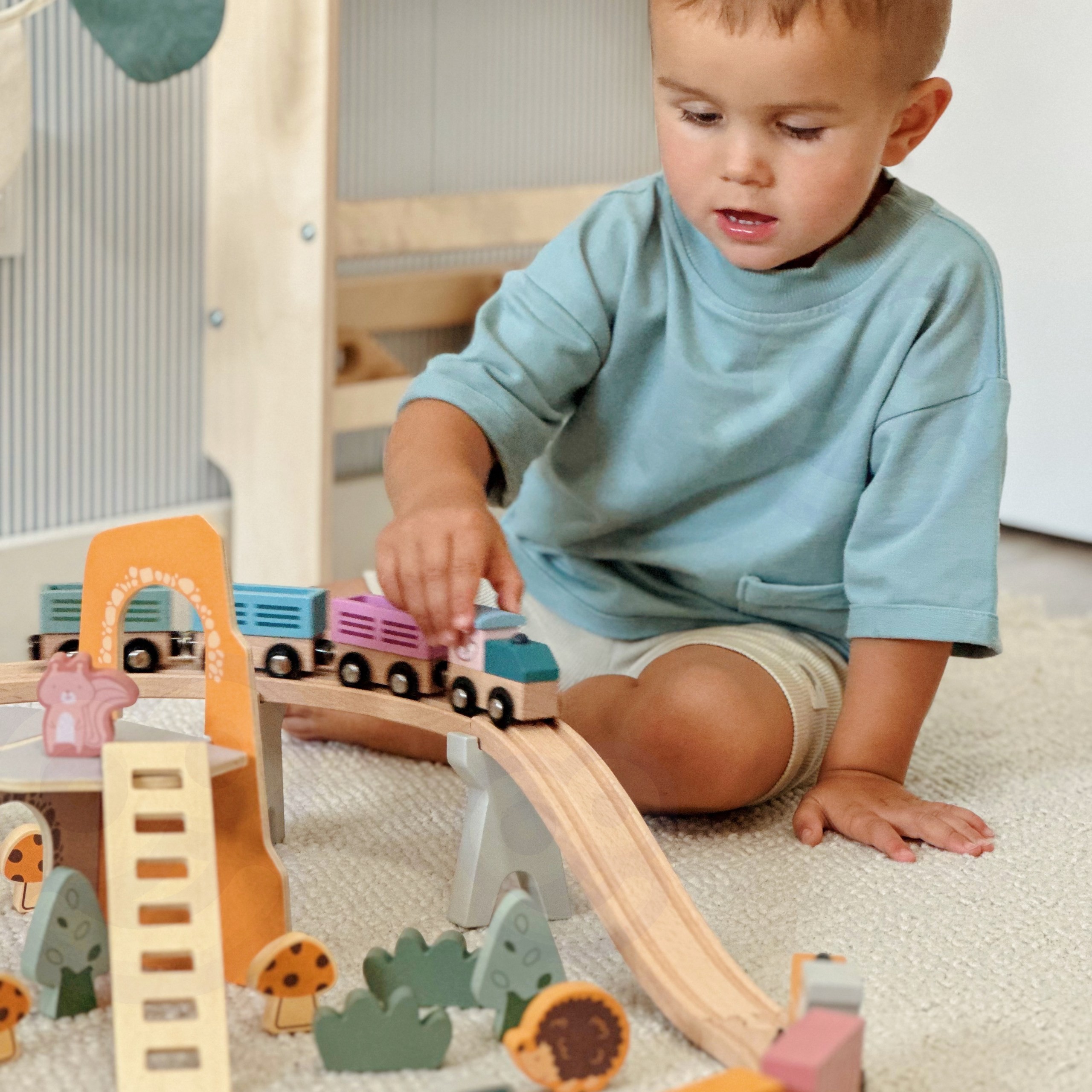VIGA PolarB Wooden children's train track 90 pieces - Slika 3