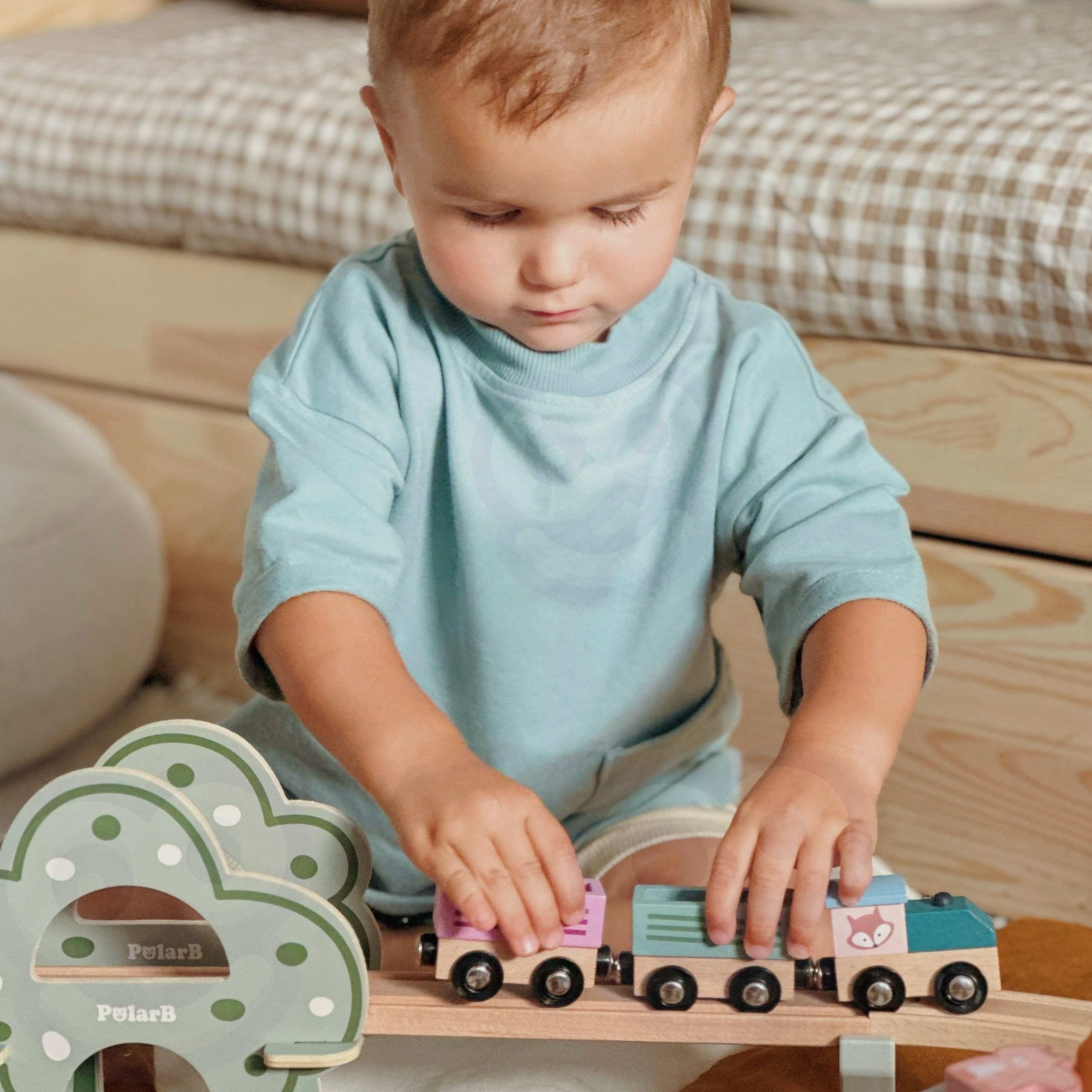 VIGA PolarB Wooden children's train track 90 pieces - Slika 5